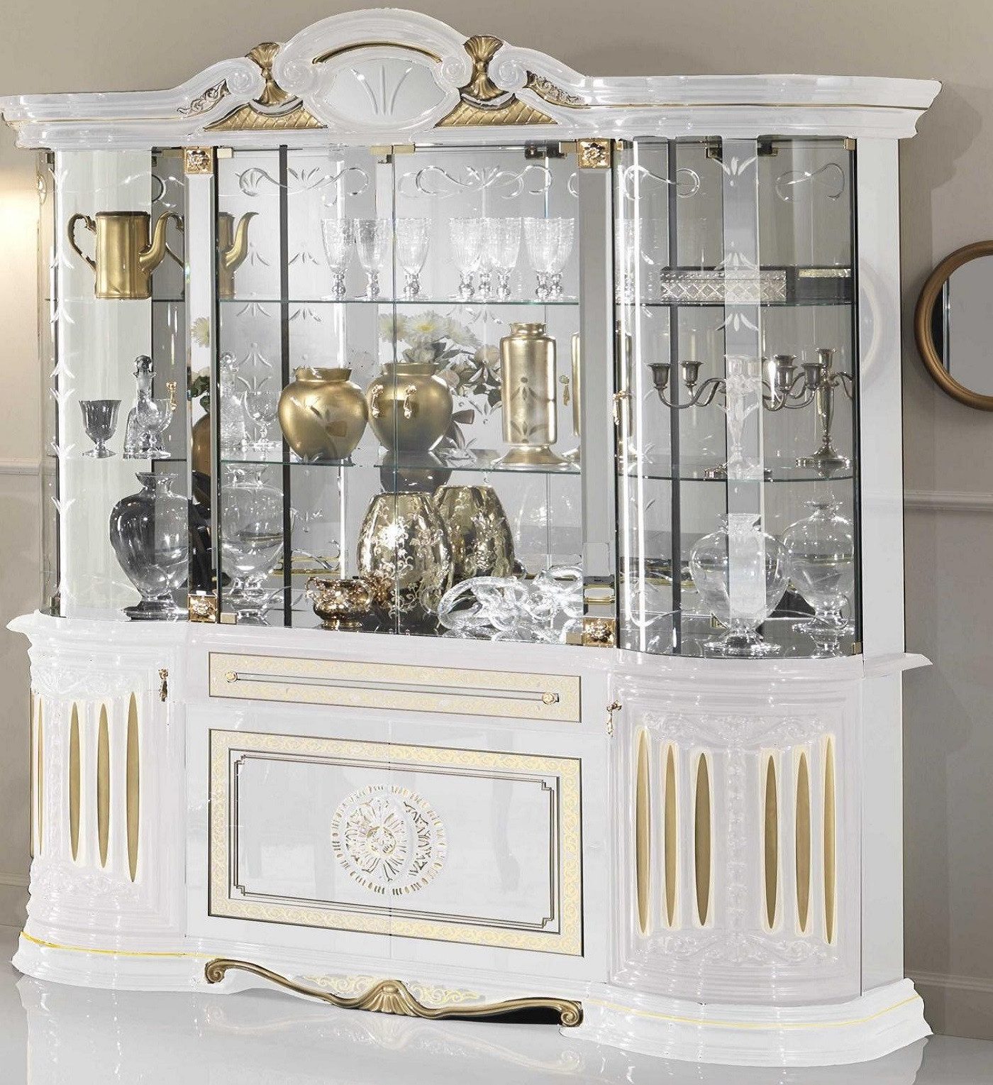 JVmoebel Vitrine Anrichte Schaufenster Glas Schrank Stil Italienische Möbel Made in Europa