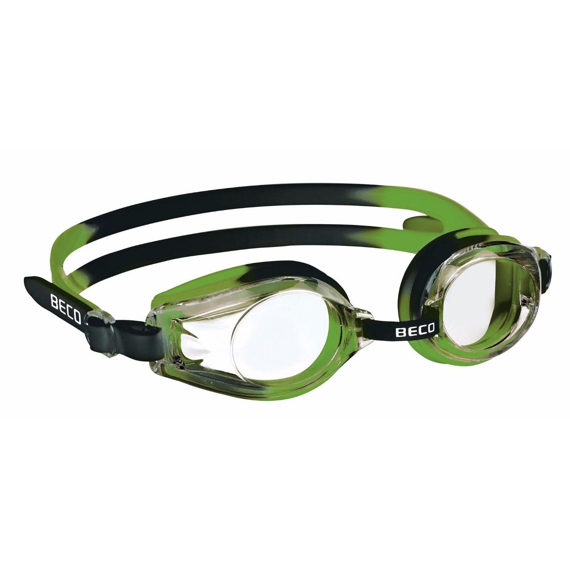 Beco Beermann Schwimmbrille BECO Kinder-Schwimmbrille Rimini, UV-Schutz grün/schwarz