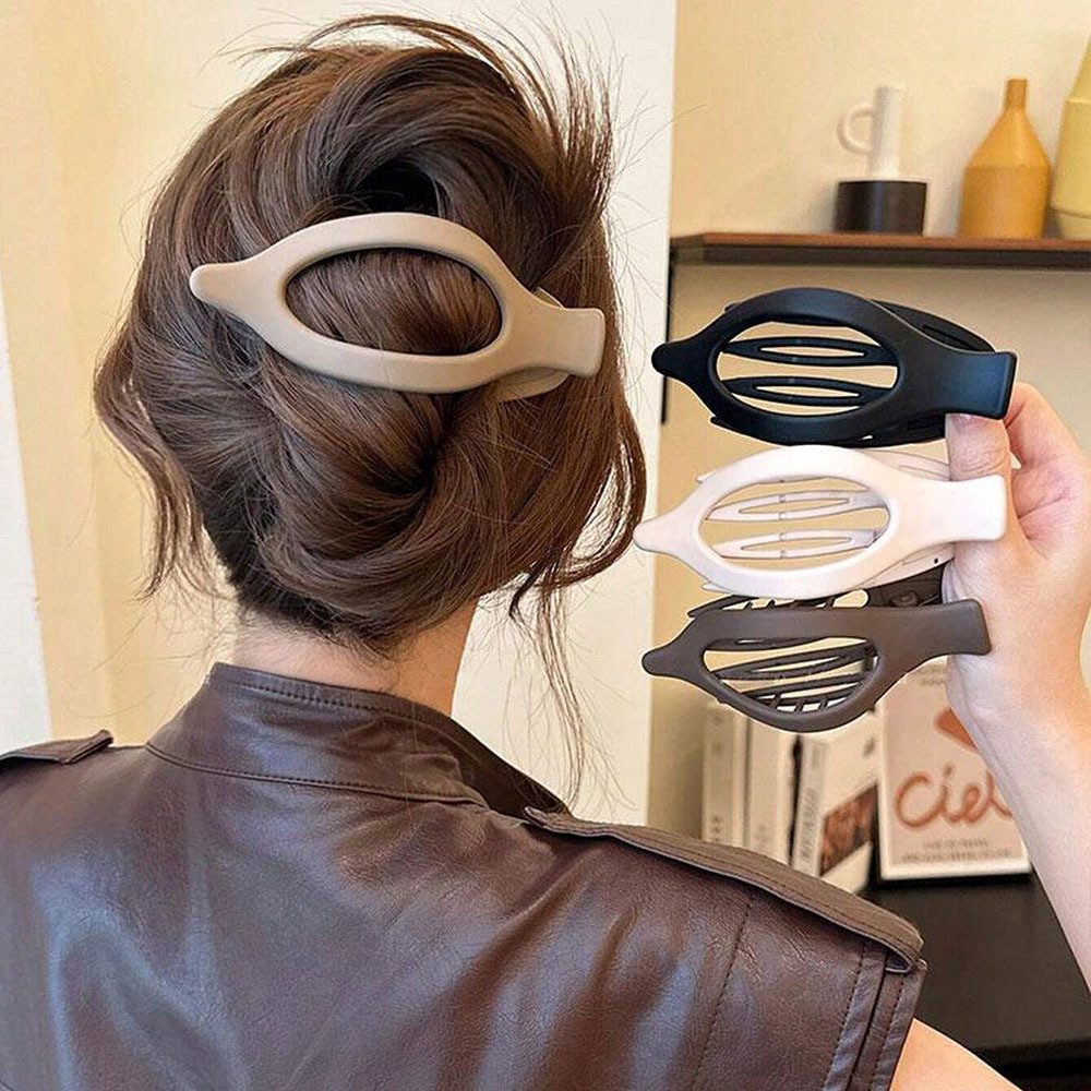 Coonoor Haarspange Haarklammern für Damen,Flache Haarspangen,Haarspangen Damen, Flach Sicherer Halt Innenzähne Haar Krallen,Starker Halt Seitliche Haarklammern, 4-tlg., für Dünnes Haar und Dickes Haar