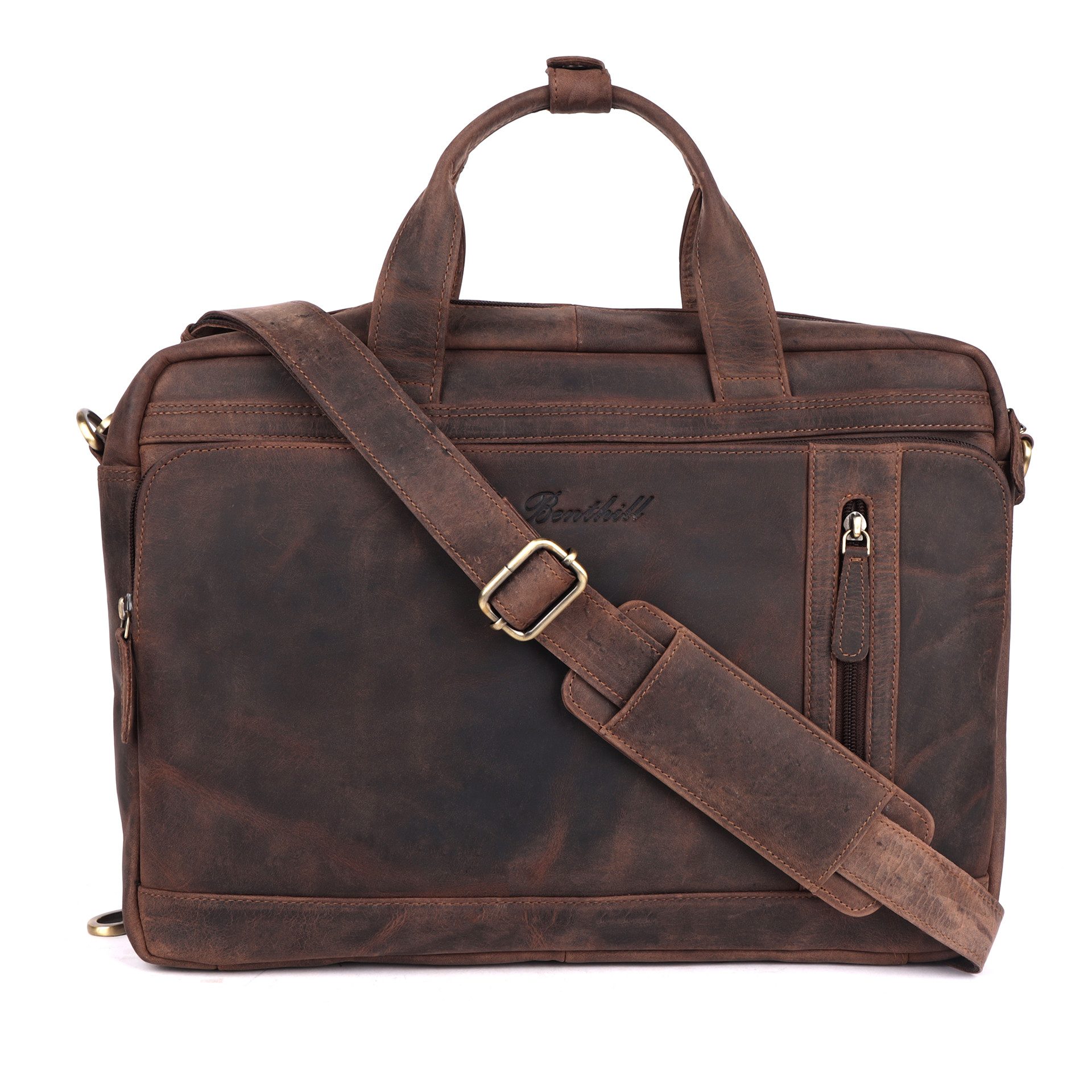 Benthill Aktentasche Echt Leder Laptoptasche Notebooktasche günstig online kaufen