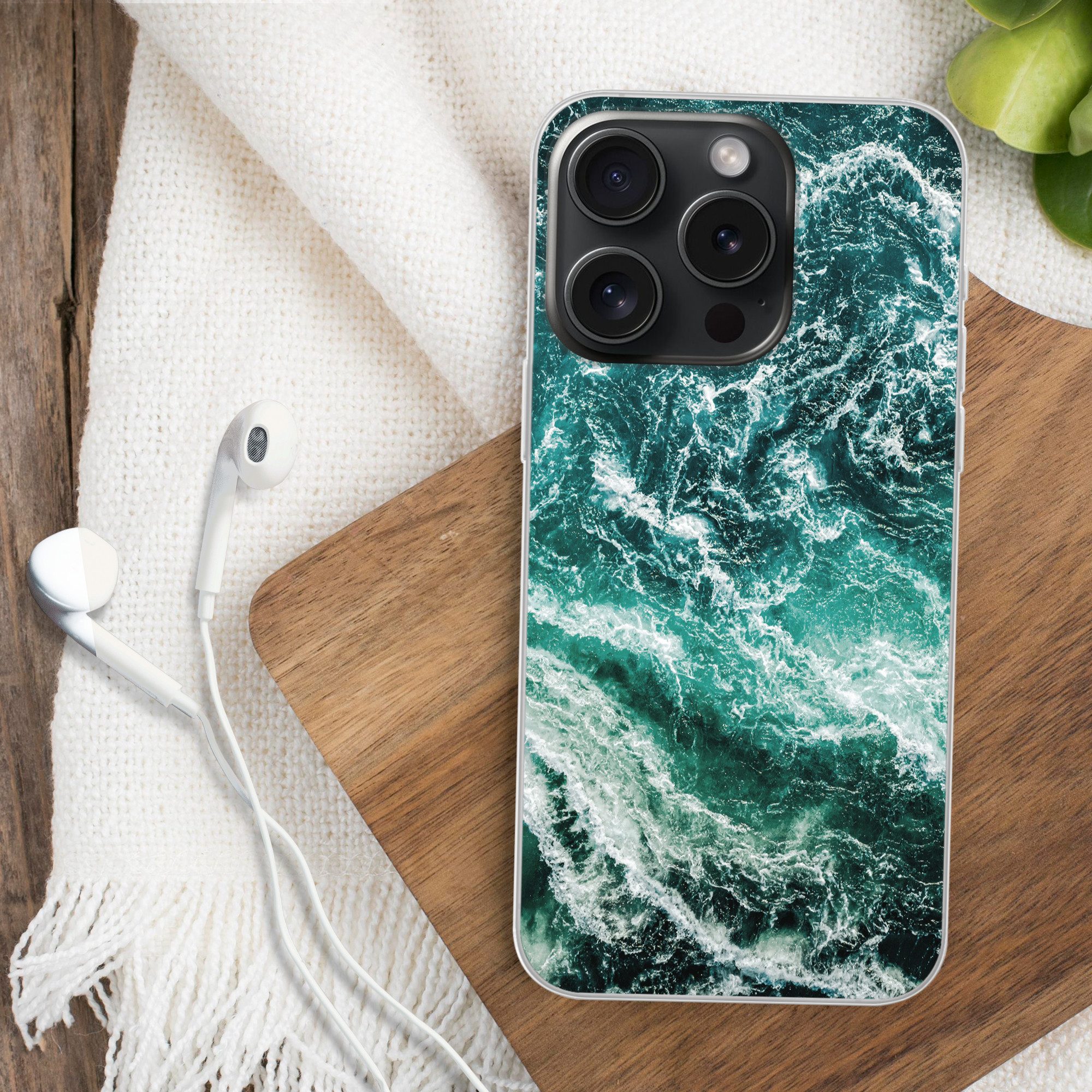 MuchoWow Handyhülle für Apple iPhone 15 Pro Marmor - Gemustert - Natursteine, Smartphone-Bumper, Print, Handy Schutzhülle Dünn