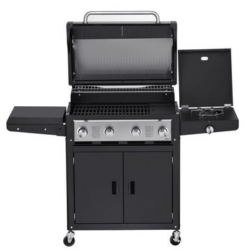 GrandHall Gasgrill Grandhall Gasgrill Xenon 4 Black - 4 Brenner + Seitenbrenner