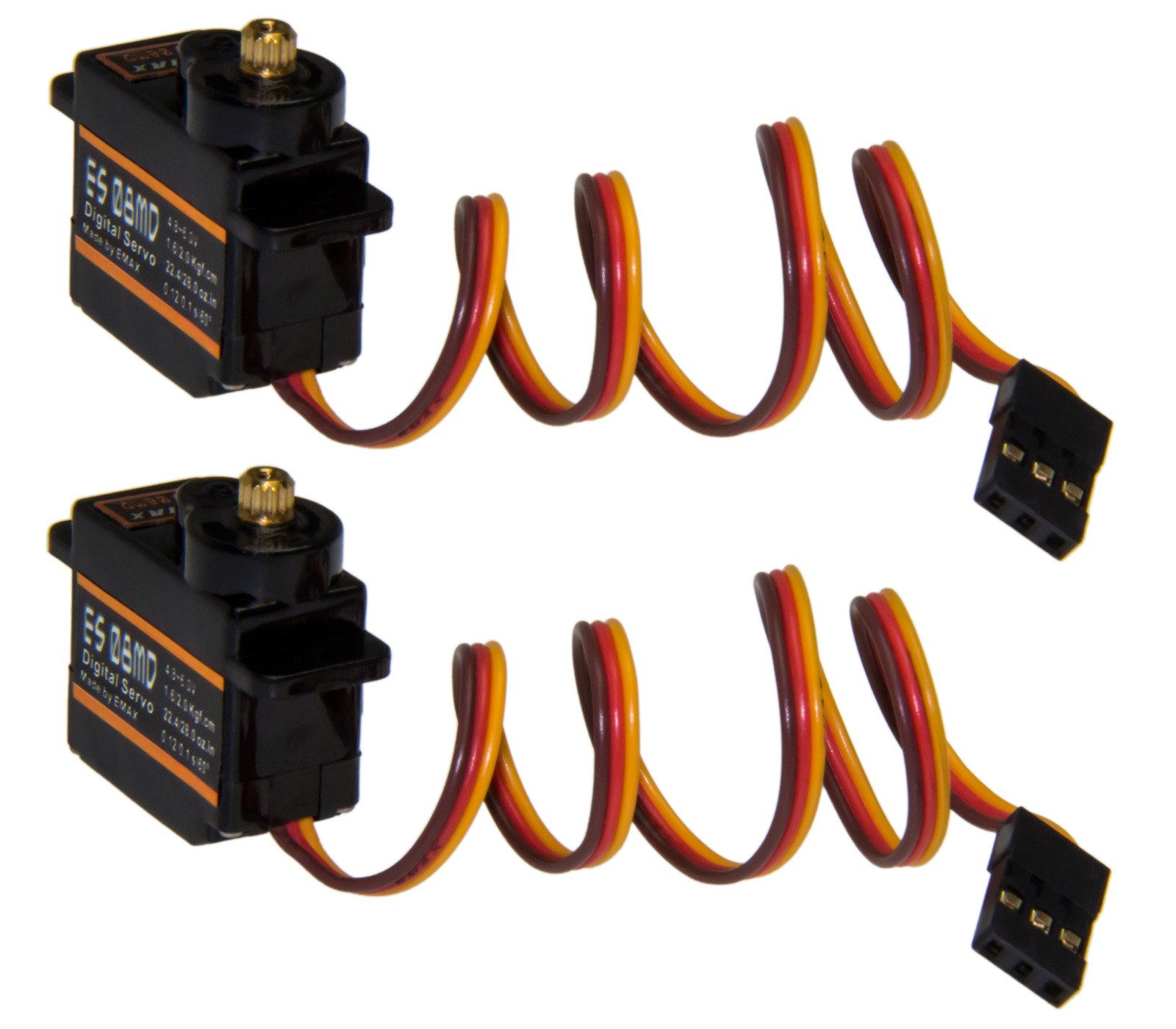 Adapter Universe RC-Helikopter 2 x Emax ES08MD RC Servo Digital Metall Gear Micro Servo 12g 0,08s 2kg