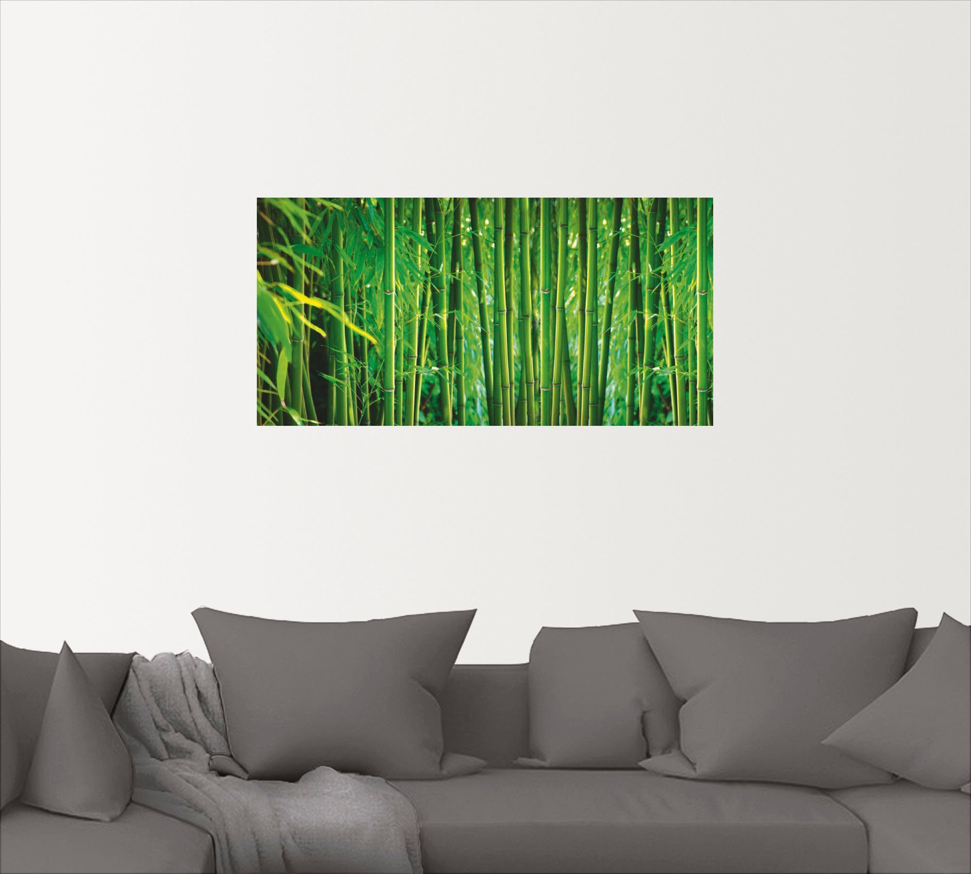 oder Wandbild Leinwandbild, Artland Gräser in Größen Poster versch. Bambus II, Wandaufkleber (1 St), als