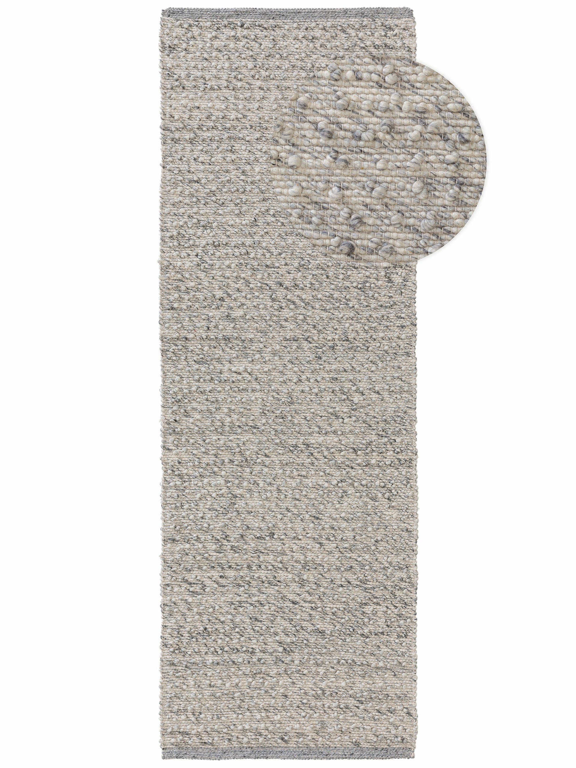 Wollteppich Lana, benuta, rechteckig, Höhe: 5 mm, Wolle, handgewebt, Uni, Hygge & Cozy, Flur / Diele,Schlafzimmer