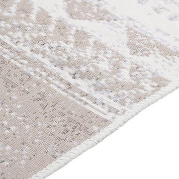 Teppich Teppich Beige 120x180 cm Baumwolle, vidaXL, Rechteckig