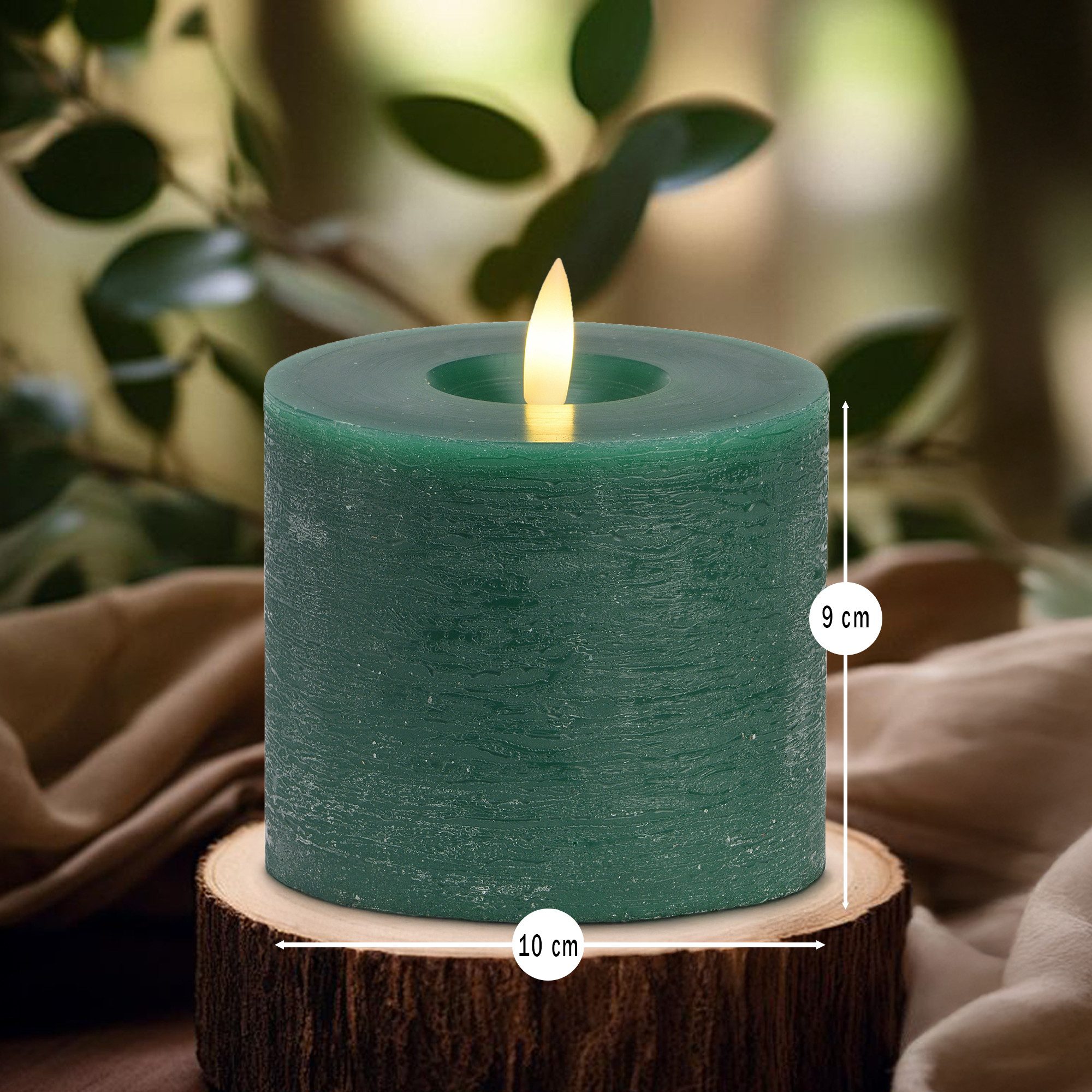 matches21 HOME & HOBBY LED-Kerze LED Stumpenkerze Wachs, Flackernde Flamme, günstig online kaufen