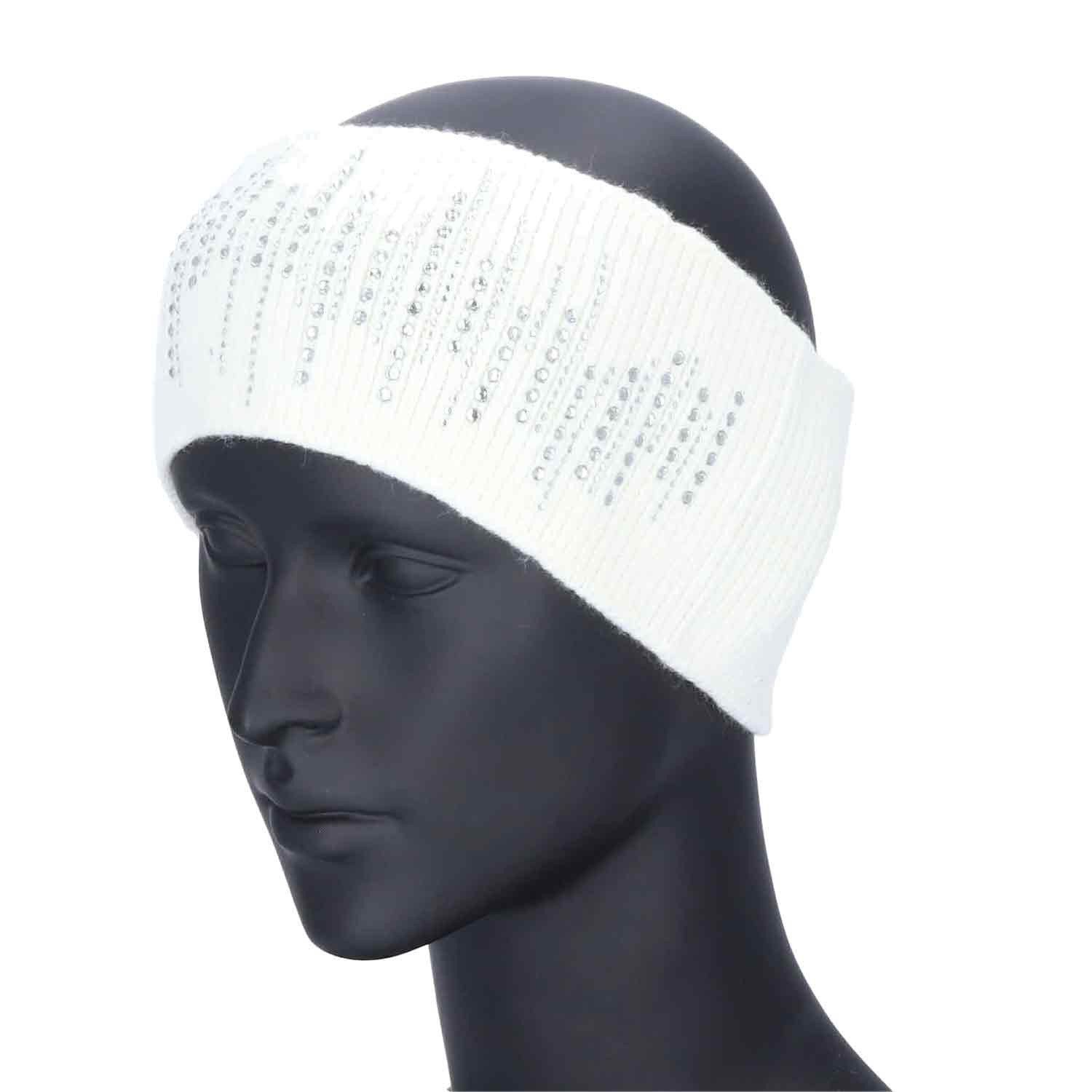 Antonio Strickmütze Antonio Strick Stirnband mit Pailletten weiß (1-St) günstig online kaufen