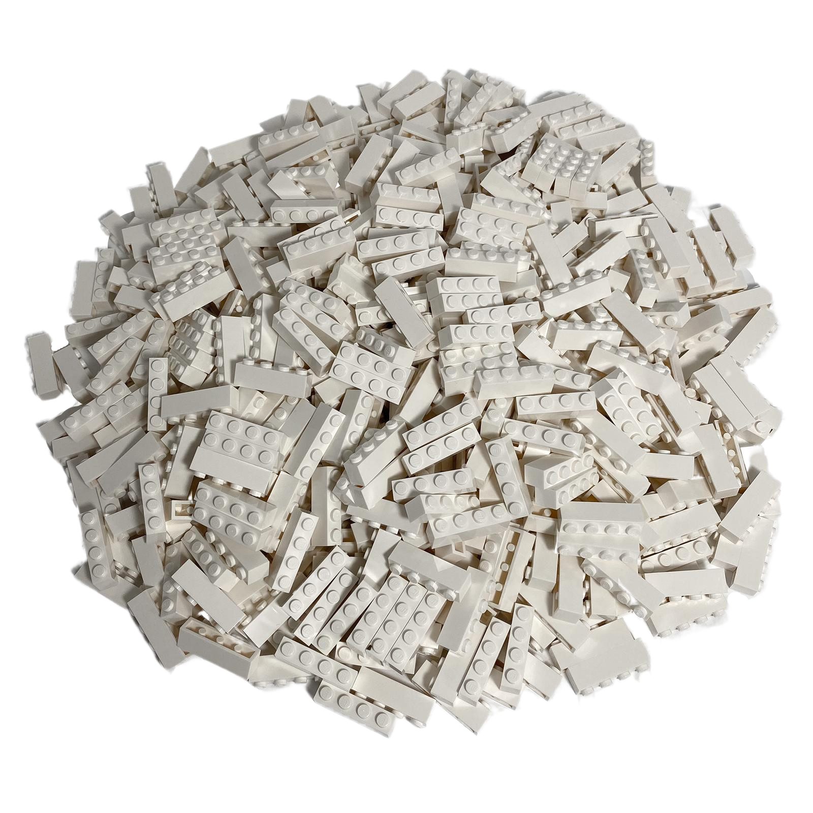 LEGO® LEGO® 1x4 Steine Bausteine Weiß - 3010 NEU! Menge 100x Spielbausteine, (Bausteine, 100 St., Kreativ-Set), Made in Europe