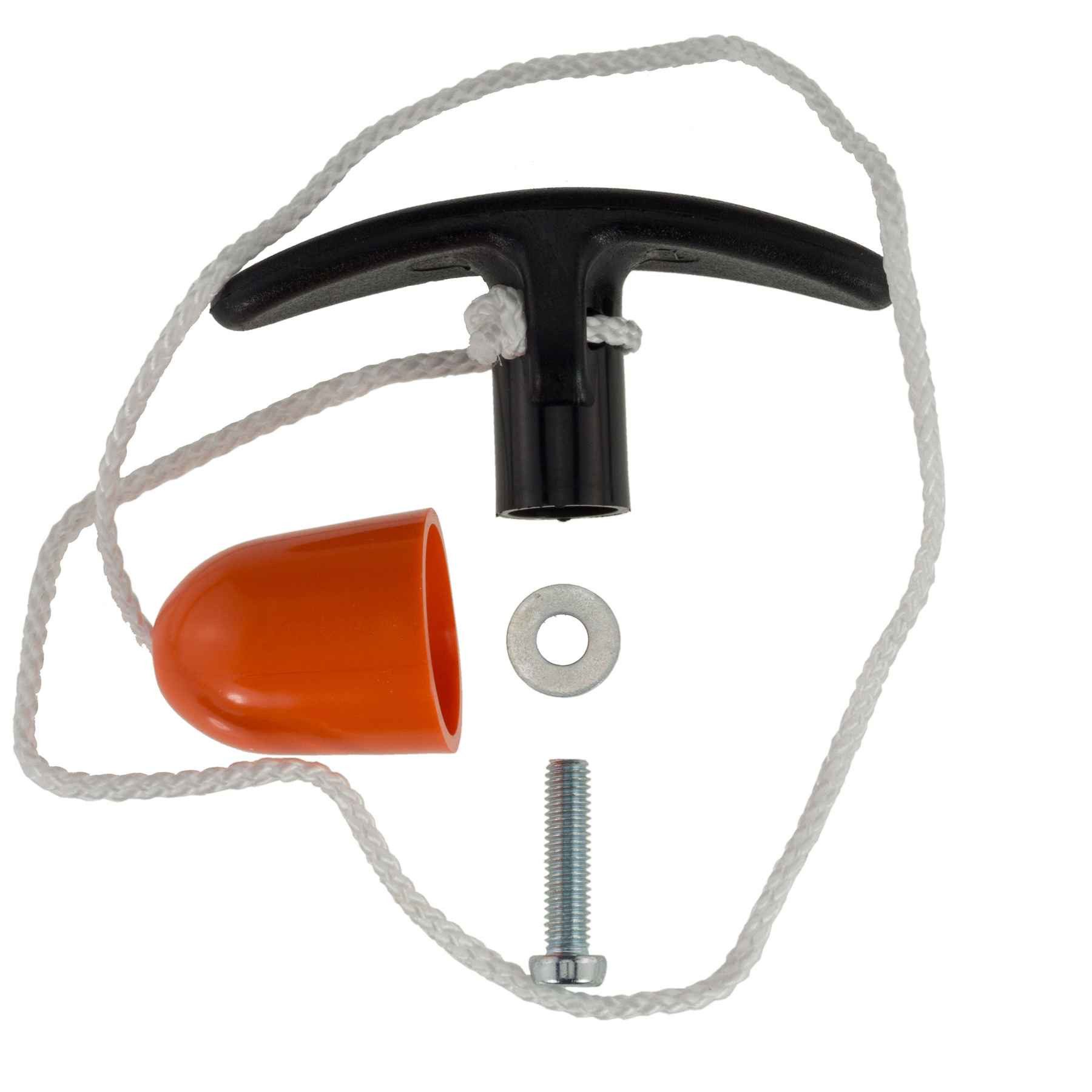 ASSA ABLOY Griff Garagentor Innengriff – für 9 mm Vierkant – mit Seil & Bommel (1-St), inkl. M6 Schraube – Bild 3 von 5