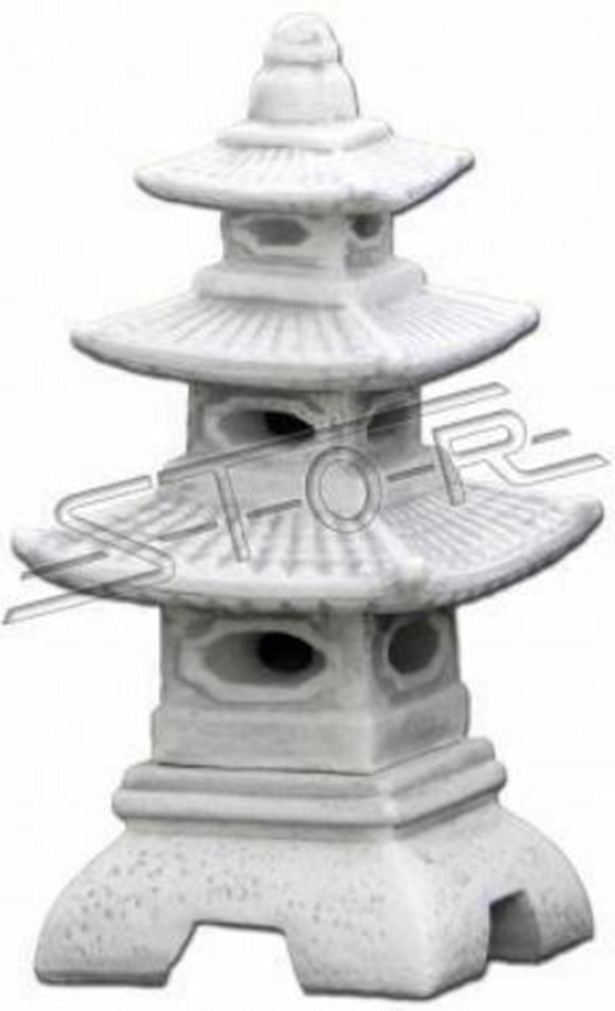JVmoebel Skulptur Japanischer Lampen Garten Vogel Dekoration Tränke Figur Beleuchtung