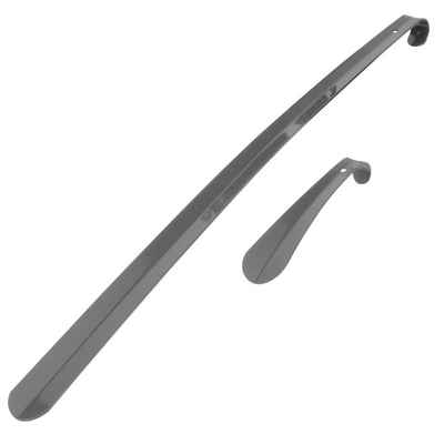 bremermann Schuhlöffel Schuhlöffel, Schuhanzieher 2er Set, 16 und 58 cm, aus Metall - grau