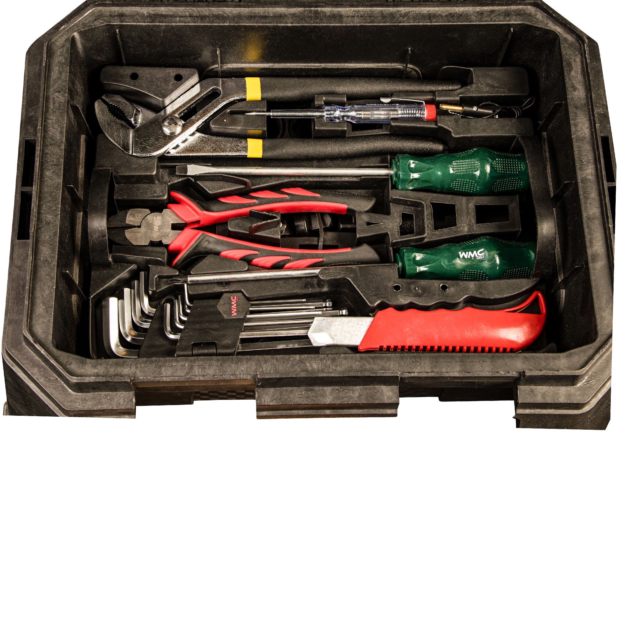 Werkzeugsatz (65-St), Werkzeugset Werkzeug Heimwerker Hocker WMC Werkzeugset, im Set Tools