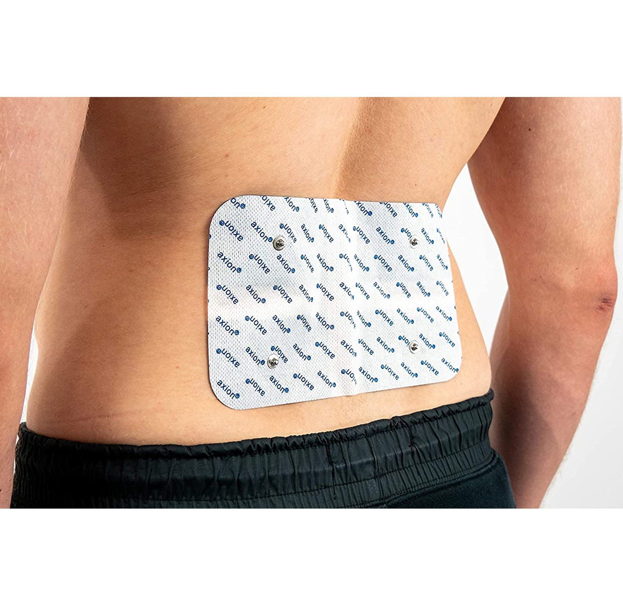 Axion Elektrodenpads passend zu Sanitas, Beurer - 20x12cm, Rückenelektrode mit 3.5mm DK, 1 St.,selbstklebende TENS EMS Elektroden für TENS EMS Geräte