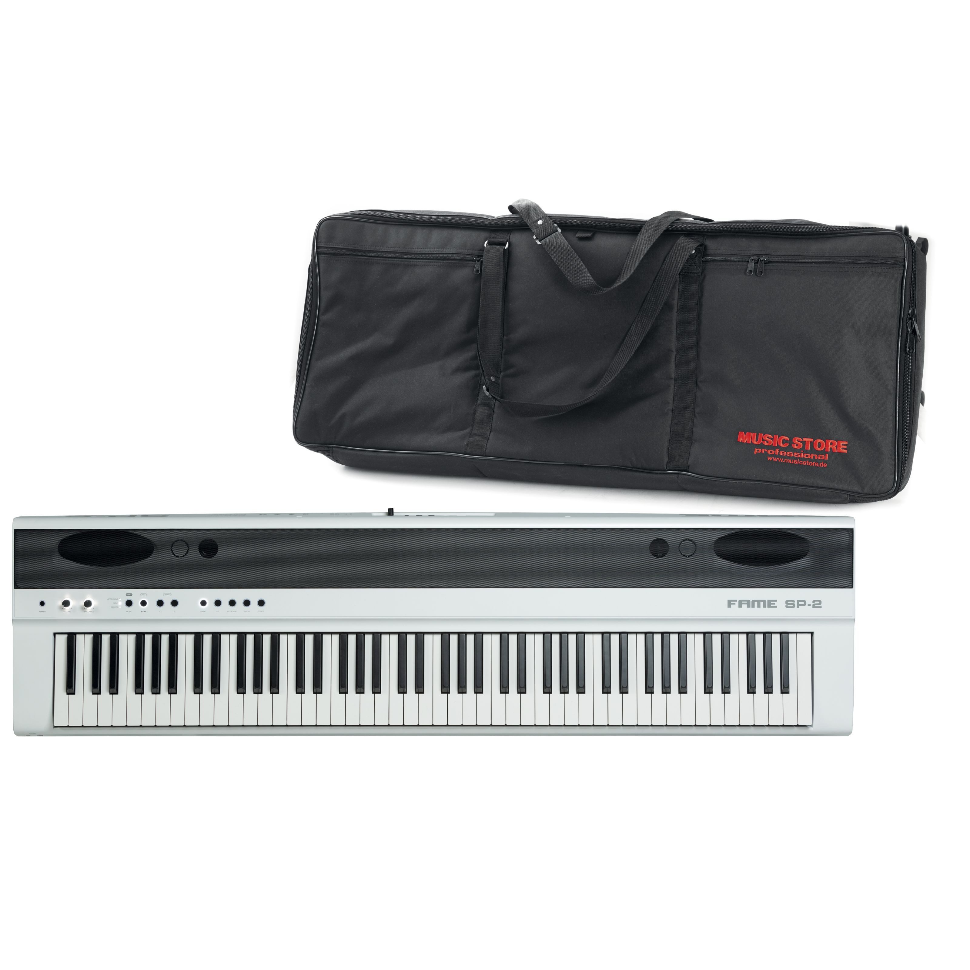 FAME Stagepiano (Stage Pianos, Stage Piano-Sets), SP-2 BW + Bag - Stagepiano-Set
