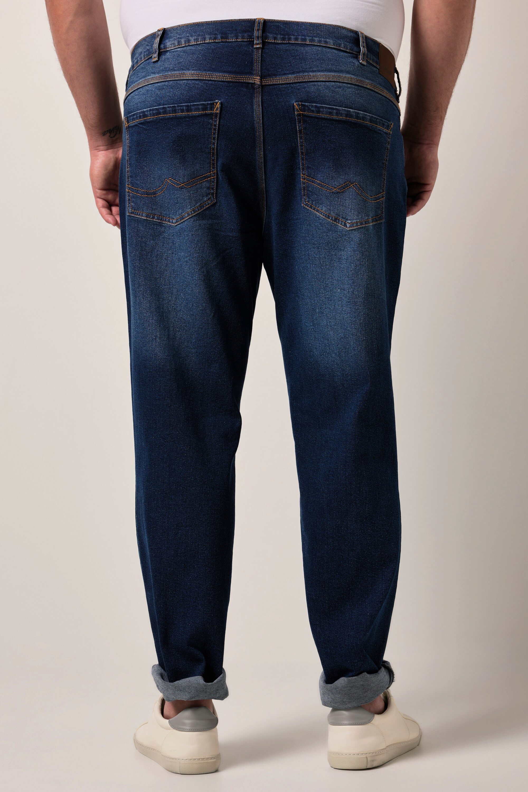 Men Plus 5-Pocket-Jeans Jeans Denim Tapered Loose Fit 5-Pocket