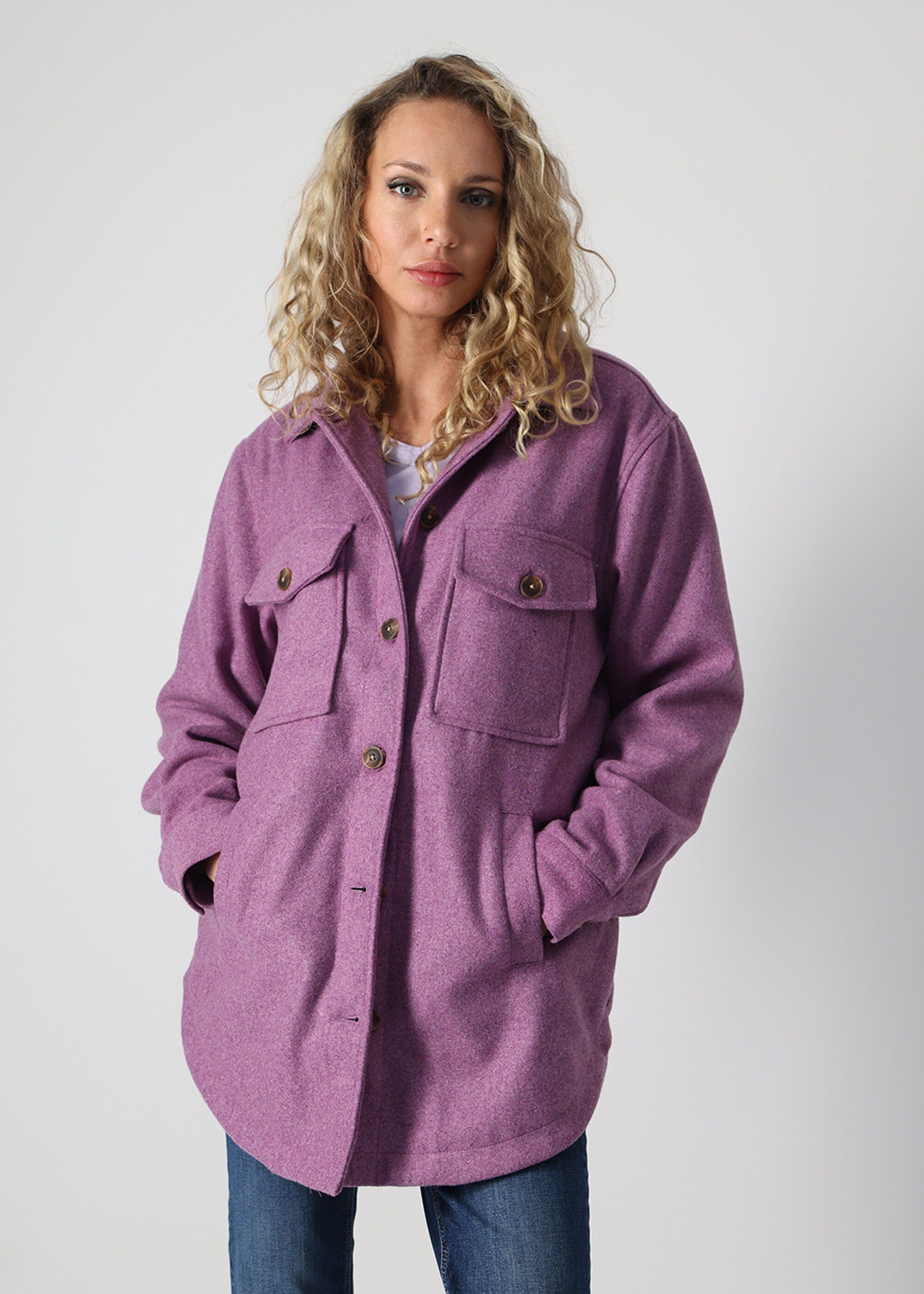 Miracle of Denim Outdoorjacke im Oversize Design Purple