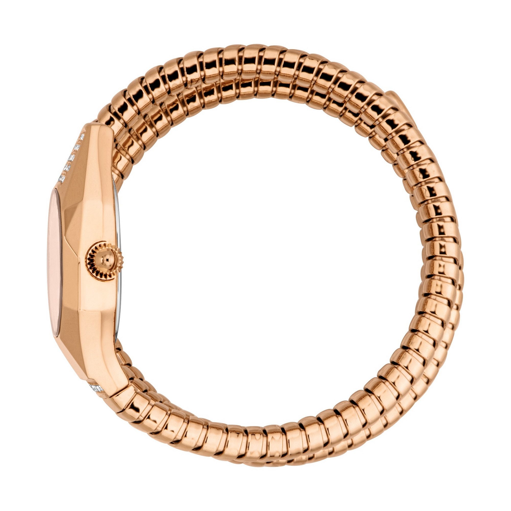 Just Cavalli Time Quarzuhr Signature Snake JC1L397M0055, Armbanduhr, Damenuhr, Edelstahlarmband, analog, Kristallsteine