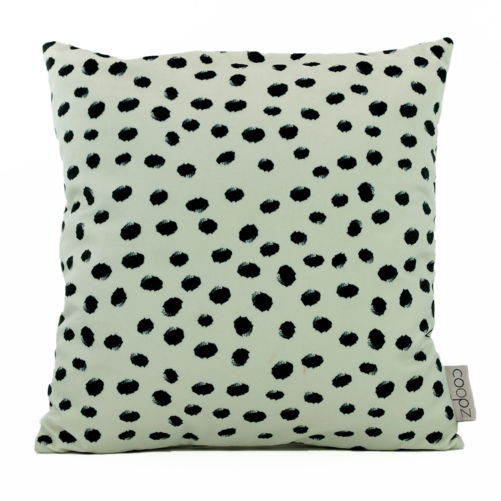 Punkte Samt Kissenbezug Velvet Grafik, coopz Dots Cheetah UV-beständig nature coopz white Kissenbezug Handmade