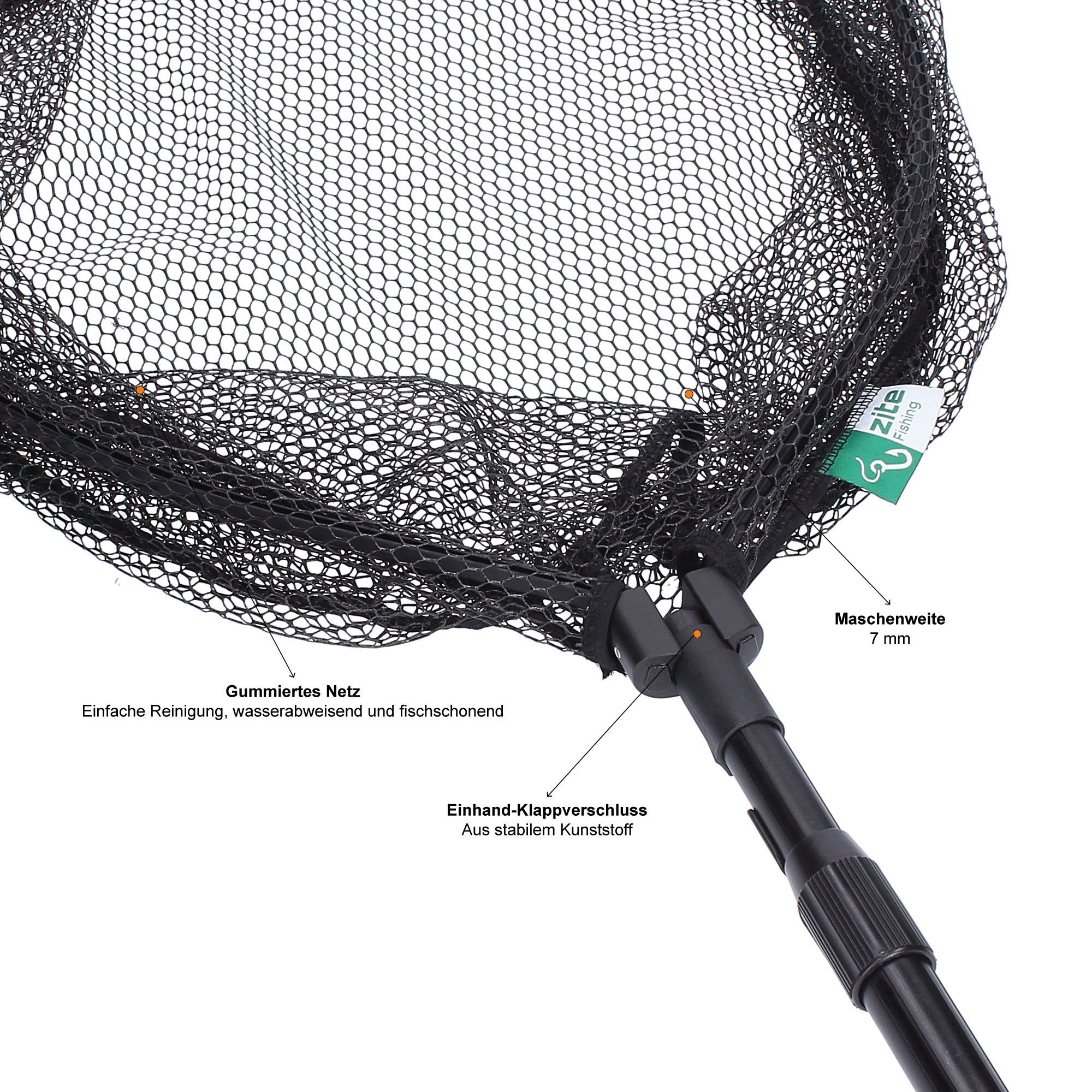 Zite Anglerzange Faltbarer Spinnkescher & Hakenlöser-Zange Set