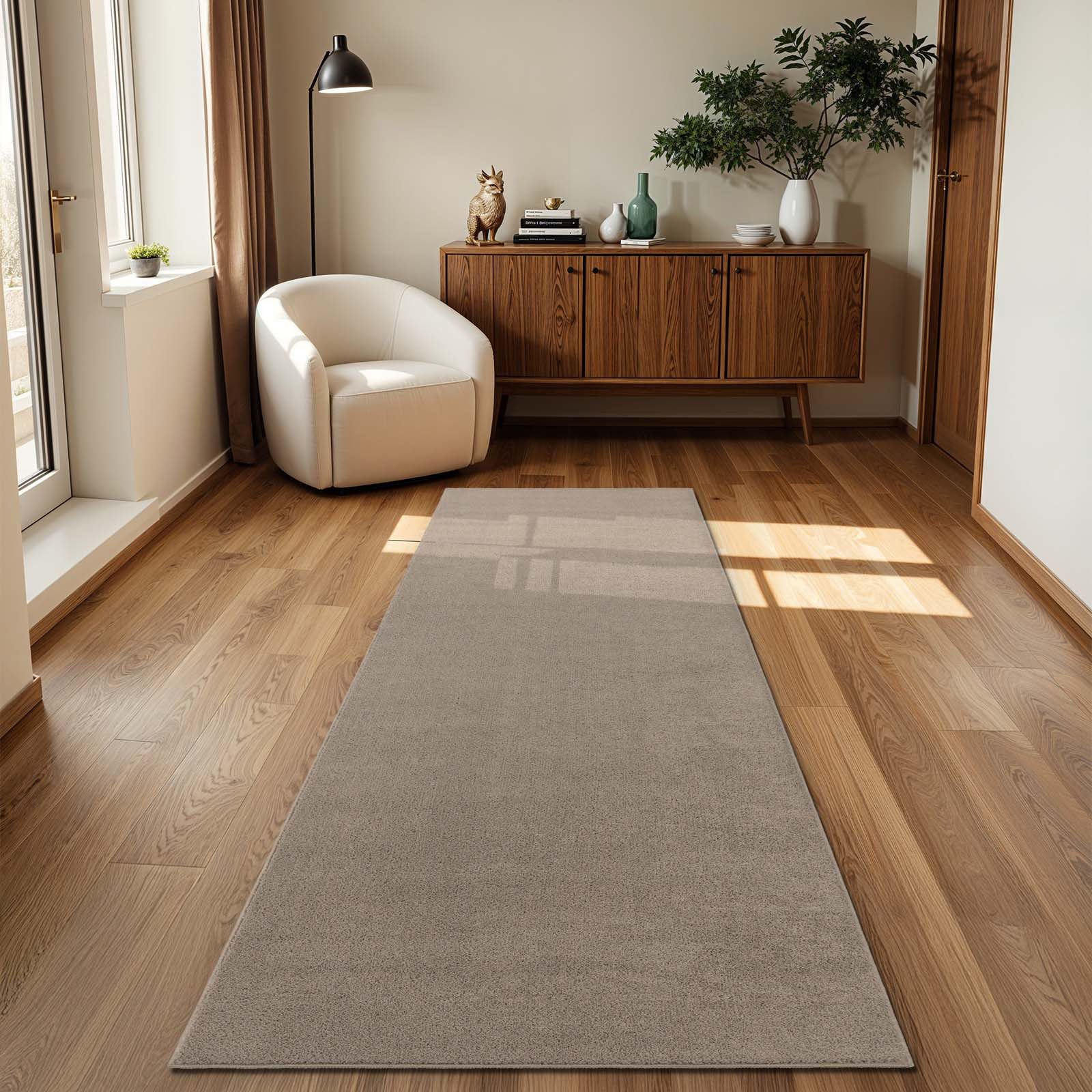 TaraCarpet Teppich Supersoft Kurzflorteppich Fiona Uni, rechteckig, Höhe: 14 mm, Wohnzimmer, Schlafzimmer, Esszimmer, Fiona taupe 50x80
