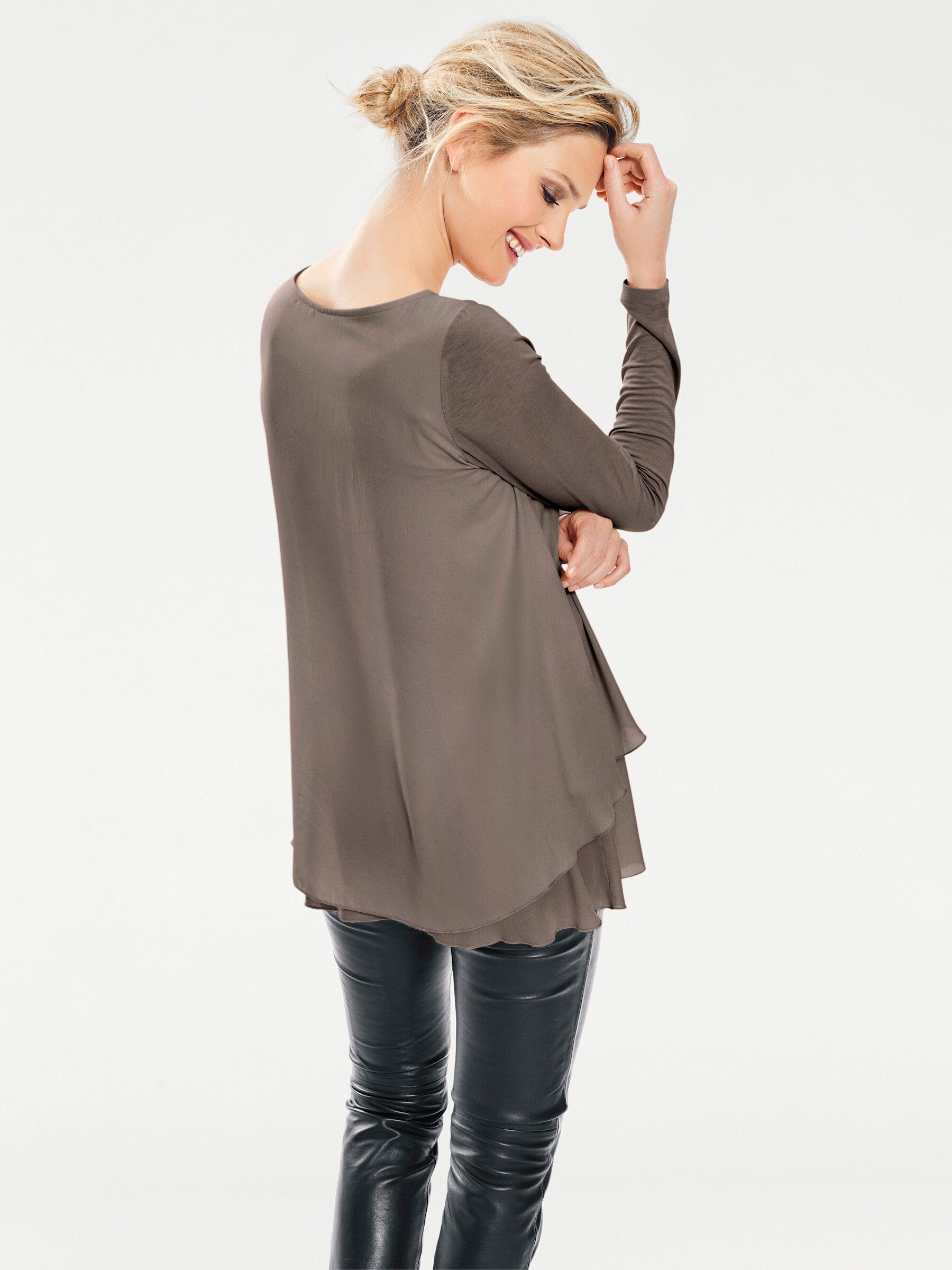 heine T-Shirt Rundhals-Shirt Langarm
