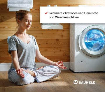BAUHELD Antirutschmatte Waschmaschine [Made in Germany], 60x60 cm, Antivibrationsmatte, Schwingungsdämpfer, Waschmaschinenauflage, Rutschfeste Unterlage für Waschmaschinen, Trockner, Kühlschrank