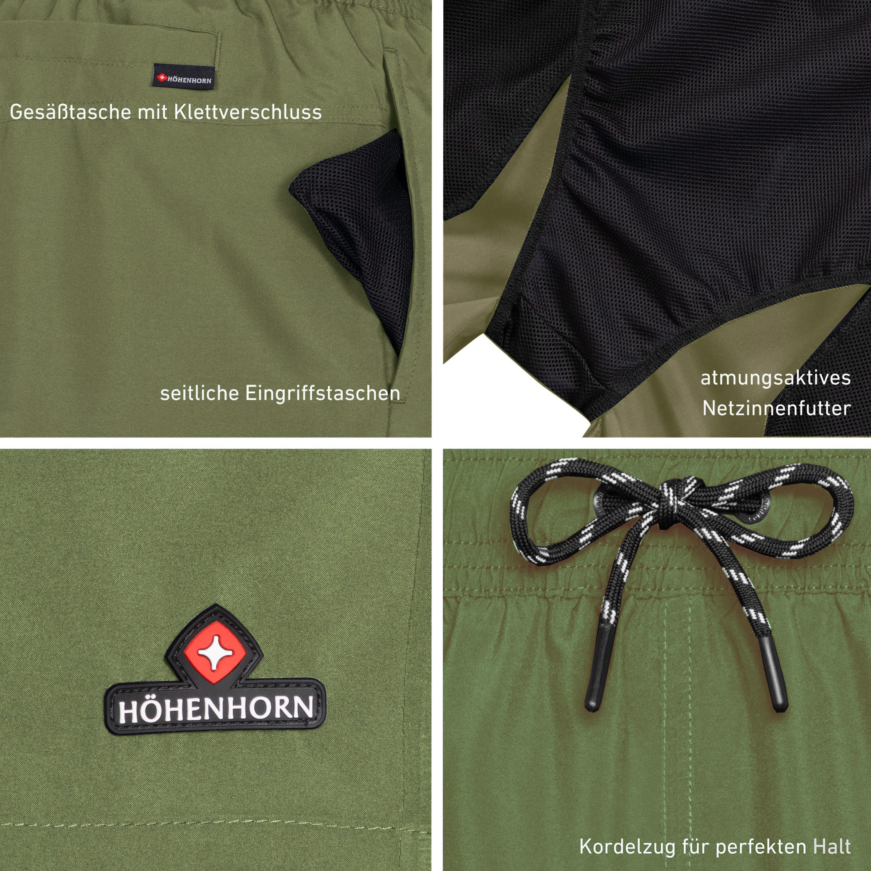 Höhenhorn Badeshorts Wellenmaster Herren Badehose Schnelltrocknend für Männer