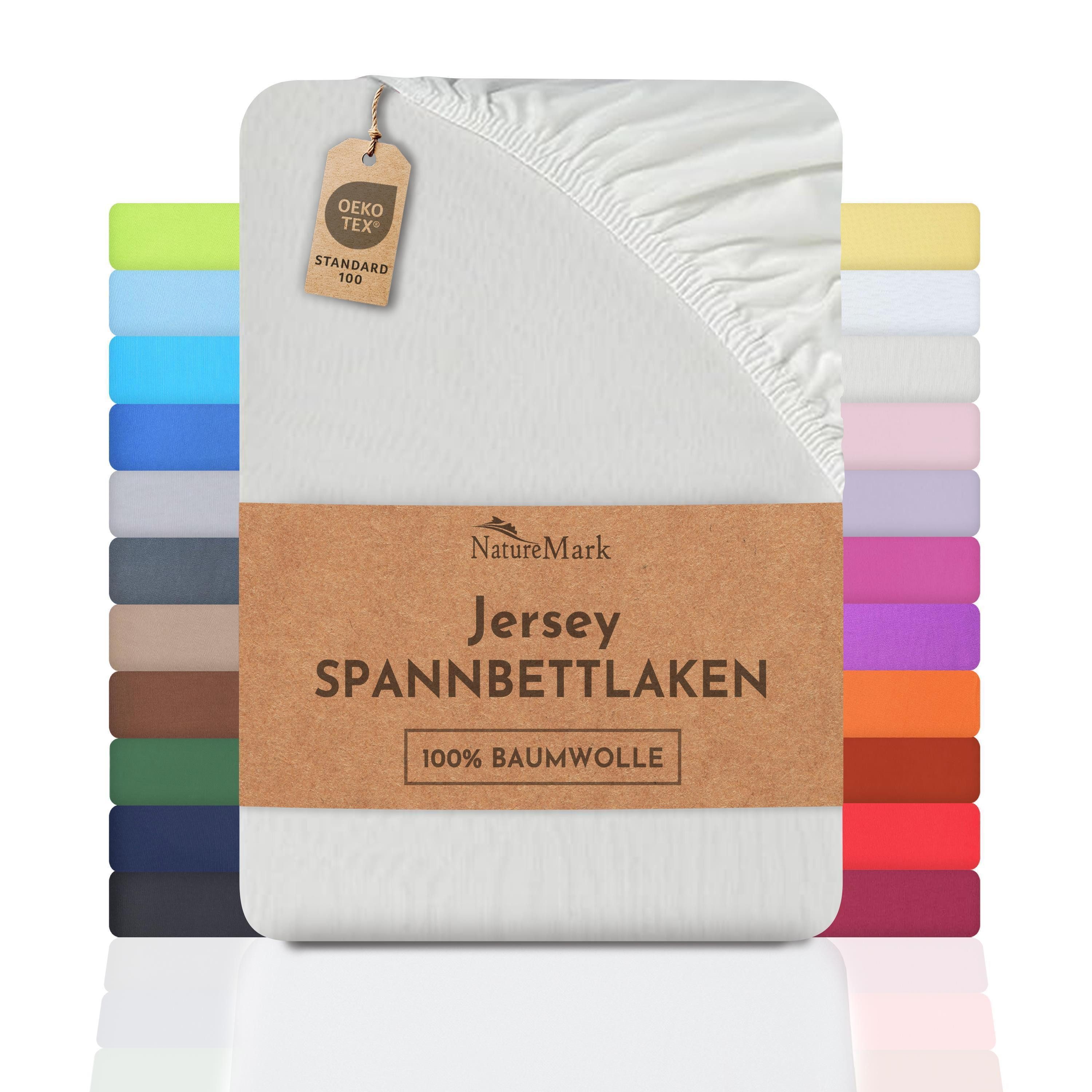 NatureMark Spannbettlaken Jersey Basic Spannbetttuch, 100% günstig online kaufen