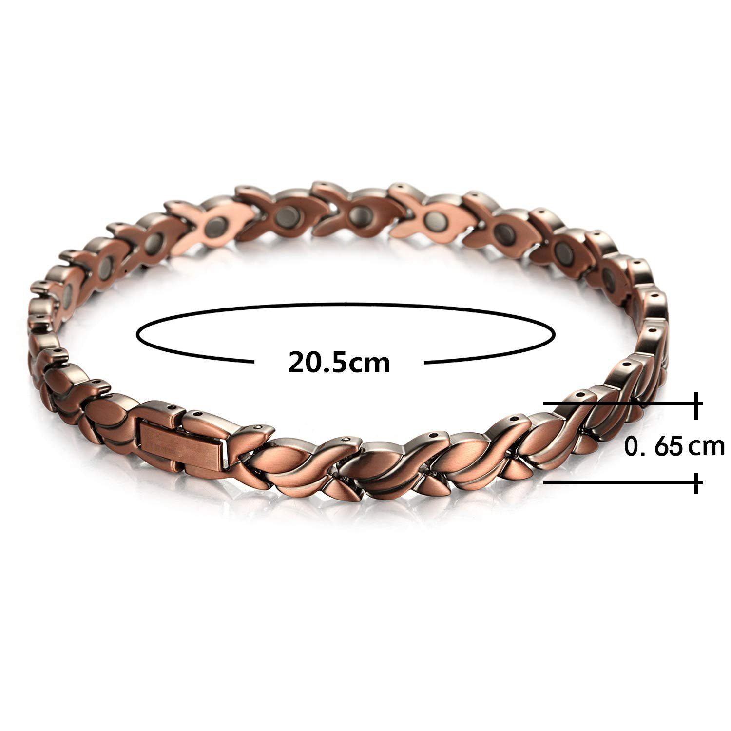 Haiaveng Gliederarmband (Baugruppen) Damen Elegantes Kupfer Magnettherapie Armband Armband aus Reinem