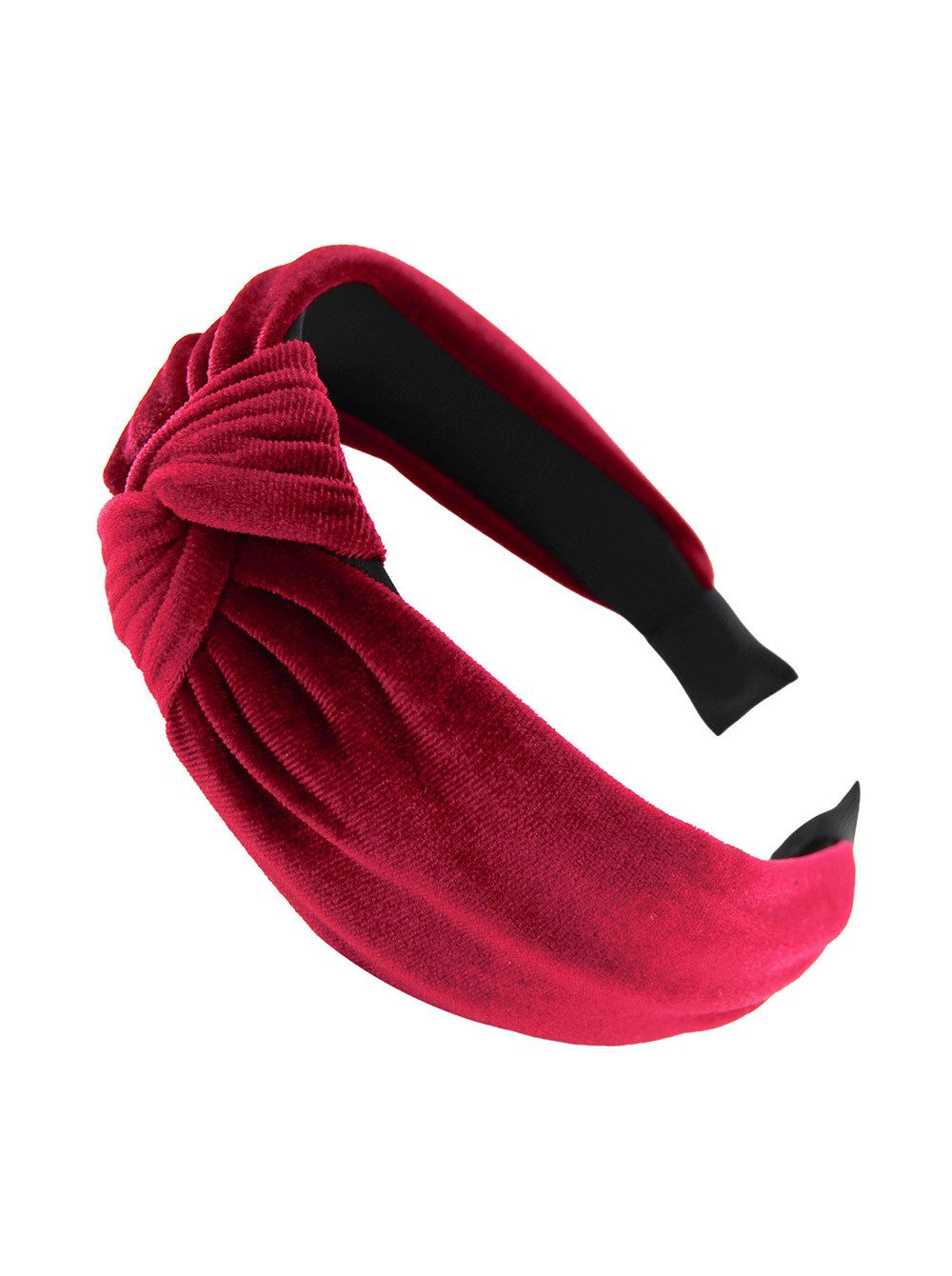 axy Haarreif Breiter Haarreif aus Samt mit Knoten, Vintage Damen Haareifen Haarband