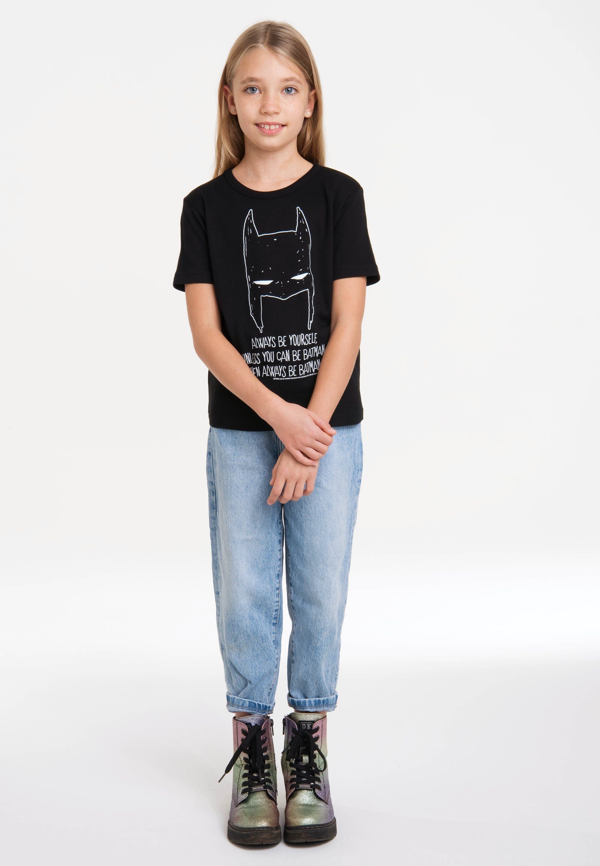 LOGOSHIRT T-Shirt DC - Batman - Always Be Yourself mit coolem Batman-Print