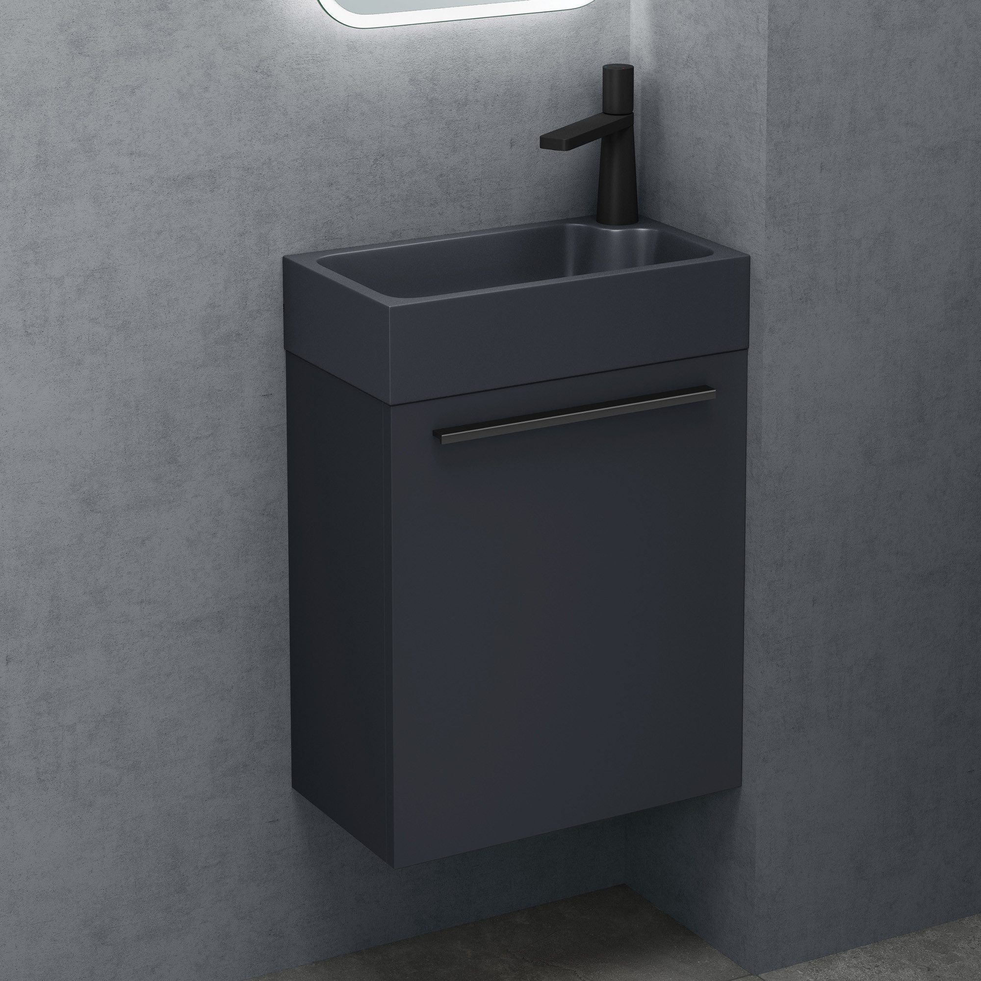 doporro Badmöbel-Set Badezimmerschrank Badmöbel-Set Waschbeckenunterschrank günstig online kaufen