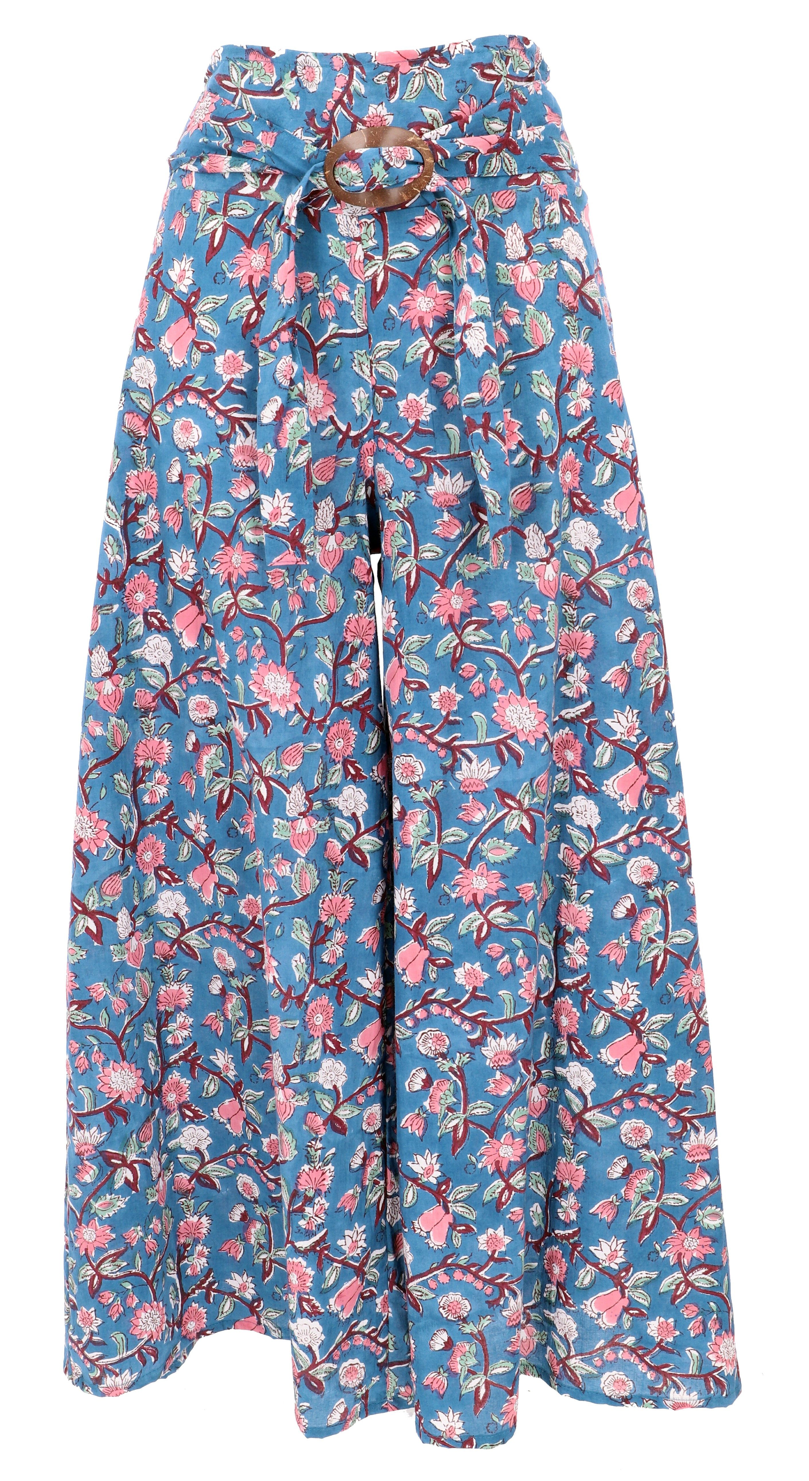 Relaxhose Luftige Sommerhose mit Kokosschnalle, Boho..
