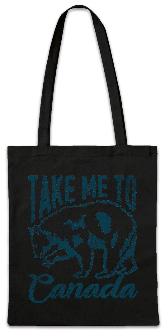 Beuteltasche Take Me To Canada Stofftasche Kanada Ahornblatt Fahne Flagge Maple