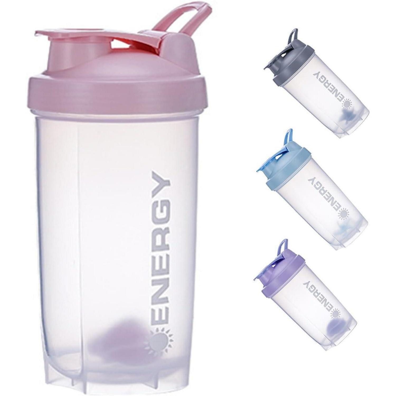 LuxusKollektion Protein Shaker Shaker Protein Eiweiß Mixerball 500ml Fitness Workout Rose