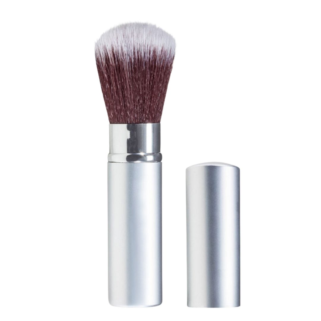 Cosline Cosmetics Puderpinsel Schiebepinsel, 1 tlg., mit Abdeckung, einziehbar, variable Haardichte