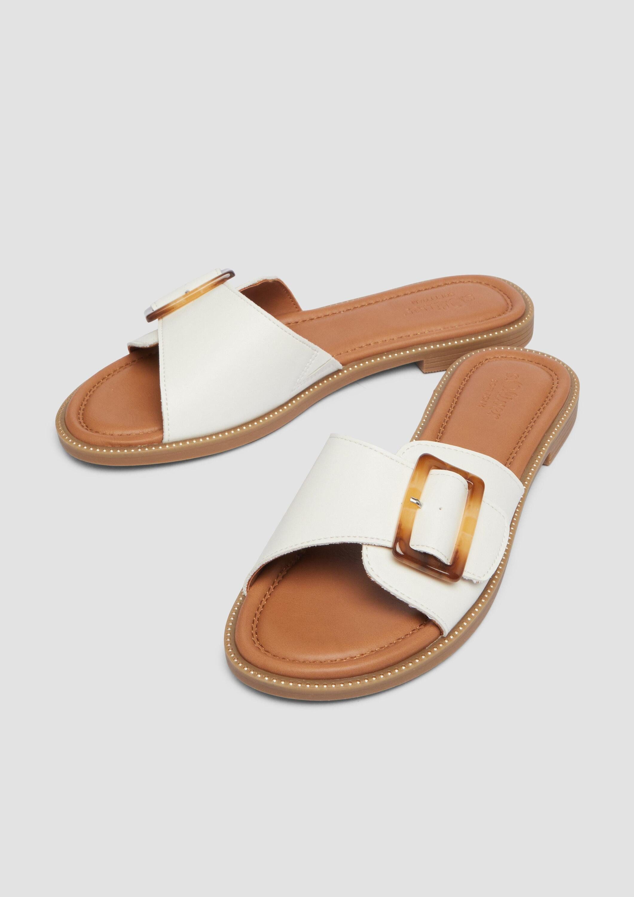 s.Oliver Sandalen Sandale Slides mit Schmuck-Detail