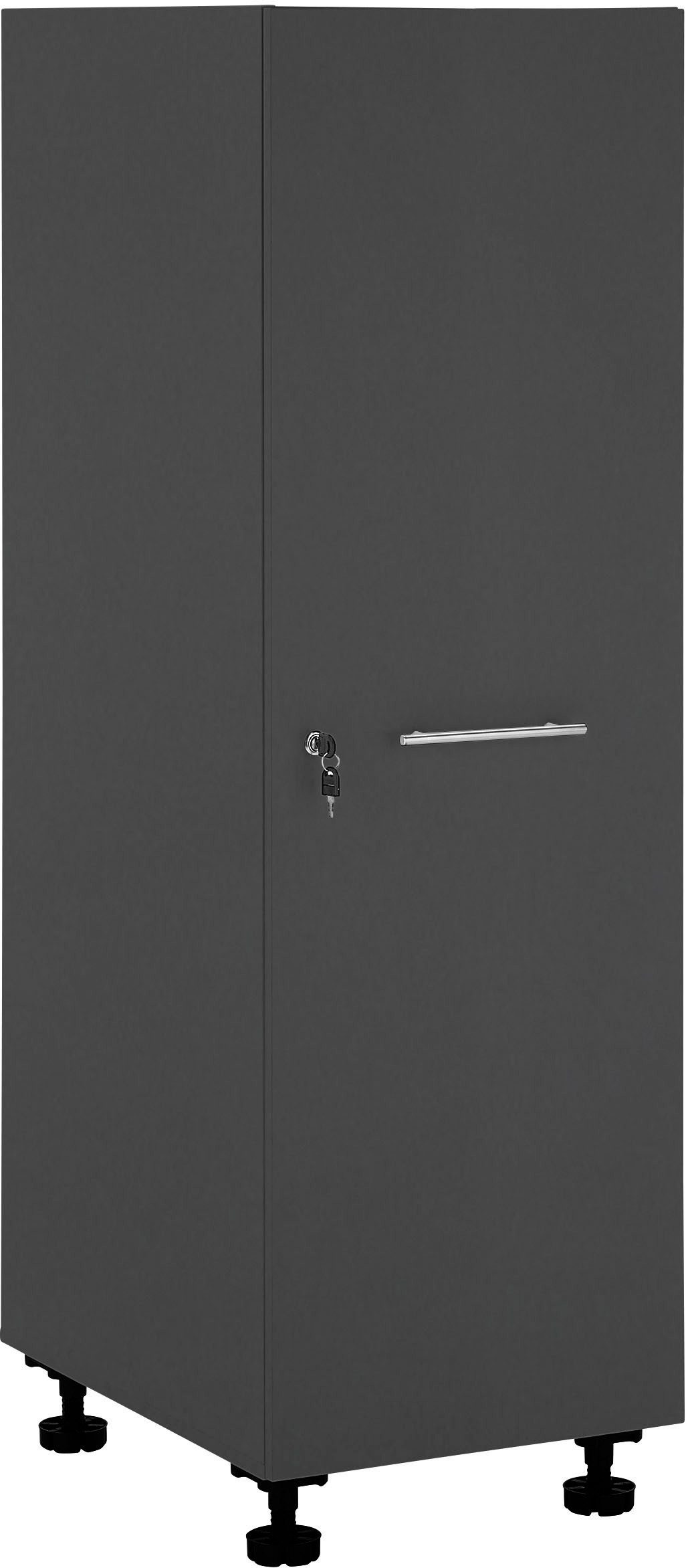 Laundreezy Mehrzweckschrank-Set Laundreezy, Haushaltsschrank BxHxT 50x162x68 cm, (1-St), Breite 50cm, Tür L/R montierbar, Softclose, abschließbar