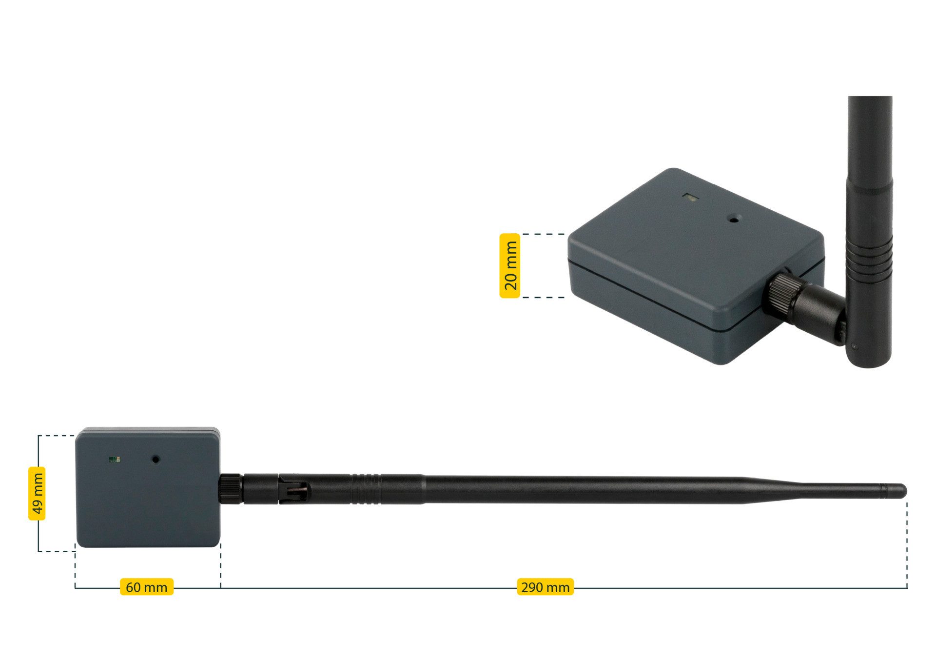 SCHELLENBERG Tor-Funksteuerung "Powerlift", Smartphone-Garagentoröffner, für Torantrieb, Garagentorantrieb, Funk-Verschlüsselung, mit LED & USB Kabel, max. 15 m Funkreichweite, 2,4 GHz Funkfrequenz