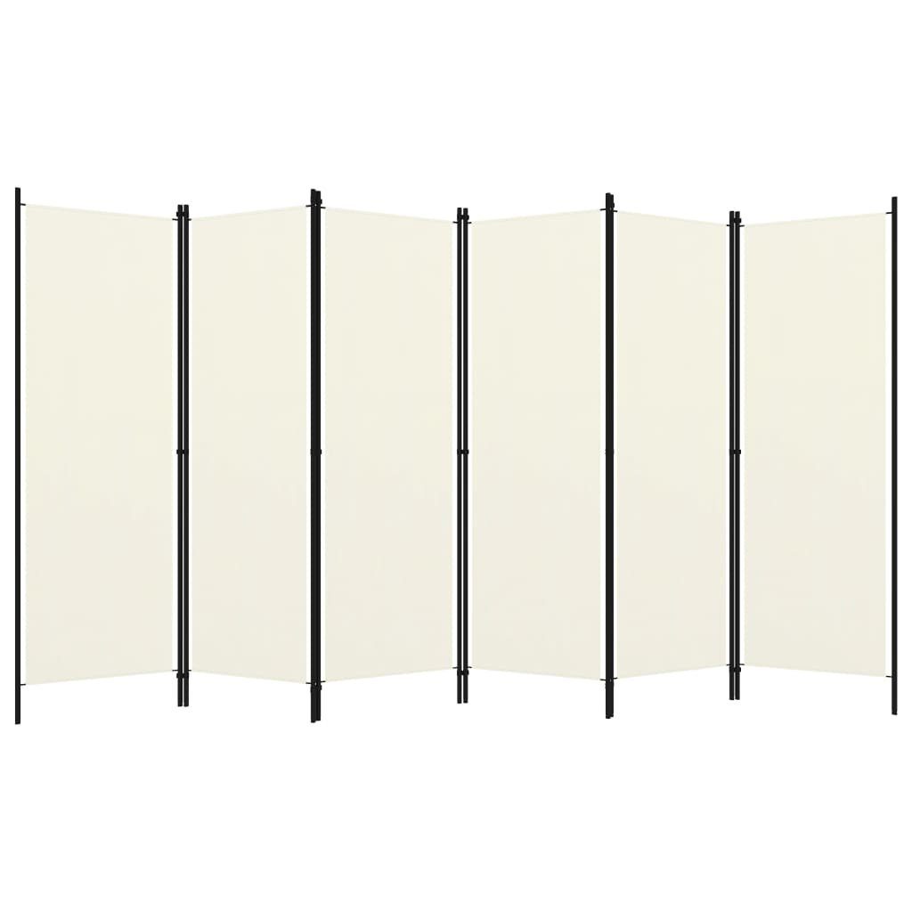 furnicato Raumteiler 6-tlg. Weiß 300x180 cm, günstig online kaufen