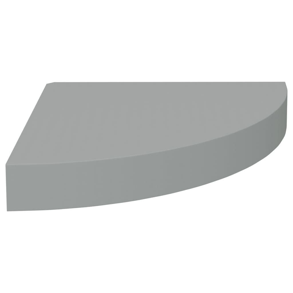 vidaXL Eckregal aus Wabenplatte in Grau, LxBxH: 25x25x3,8 cm