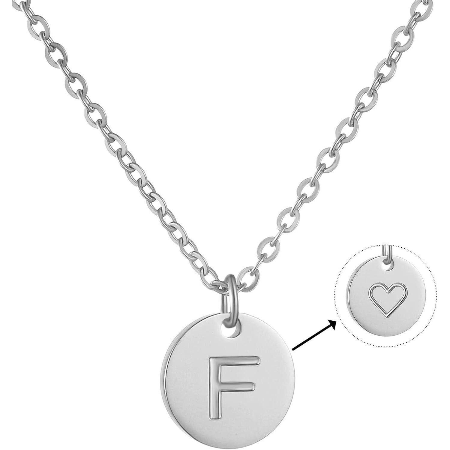 LuxusKollektion Namenskette Damen Initialen Kette Buchstaben Anhänger Gold Silber Rosegold