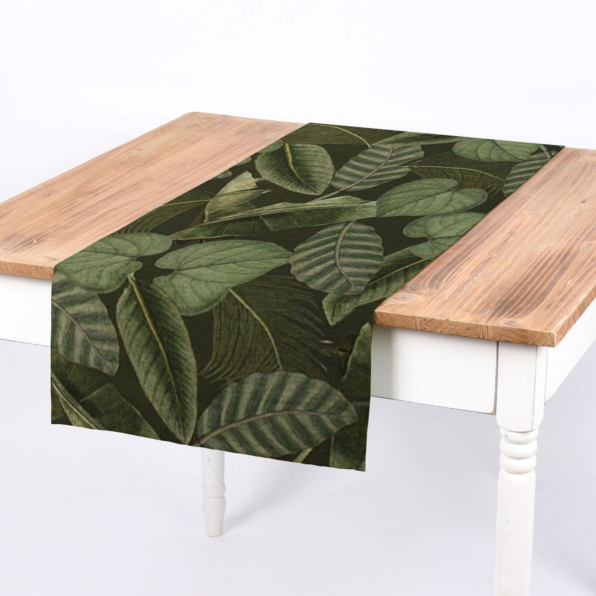 SCHÖNER LEBEN. Exo, Tischläufer handmade Botanic Detailed LEBEN. Leaf Blätter SCHÖNER Tischläufer Outdoor