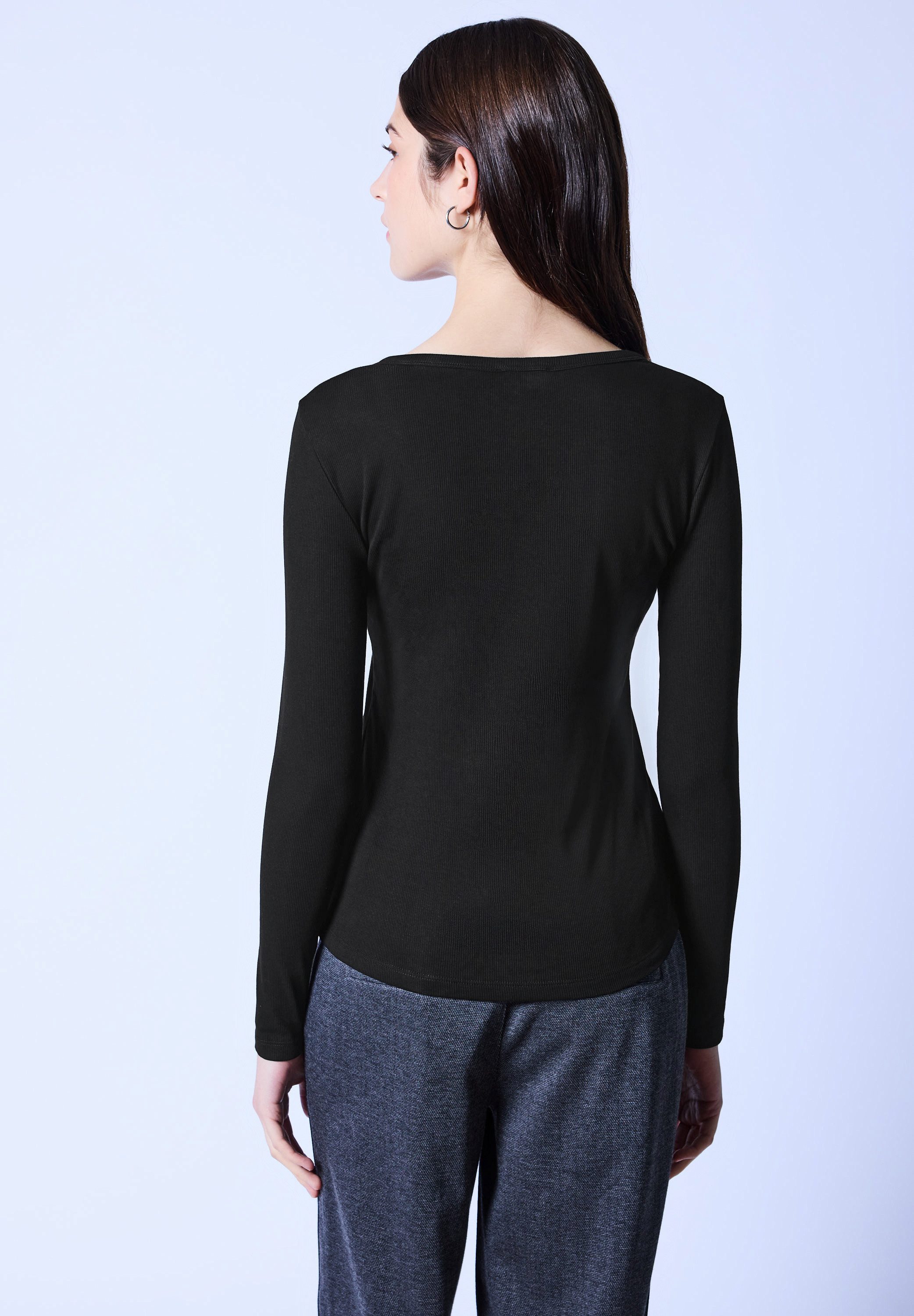 STREET ONE STUDIO Langarmshirt mit Rundhalsausschnitt günstig online kaufen