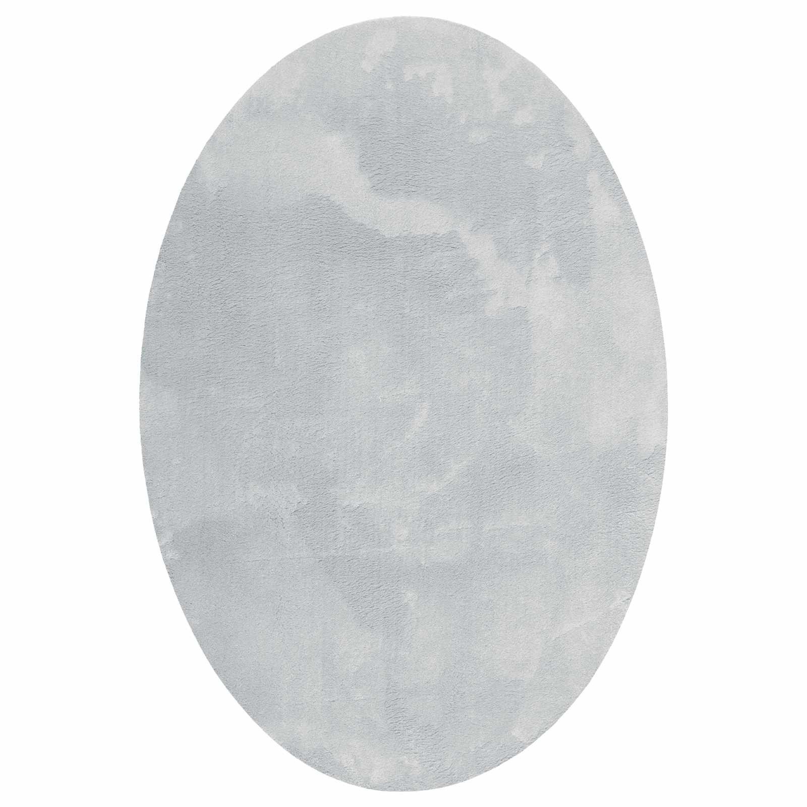 vidaXL Teppich Bereichsteppiche Oval HUARTE Grau 160 x 230 cm 100 %Polyester, Oval