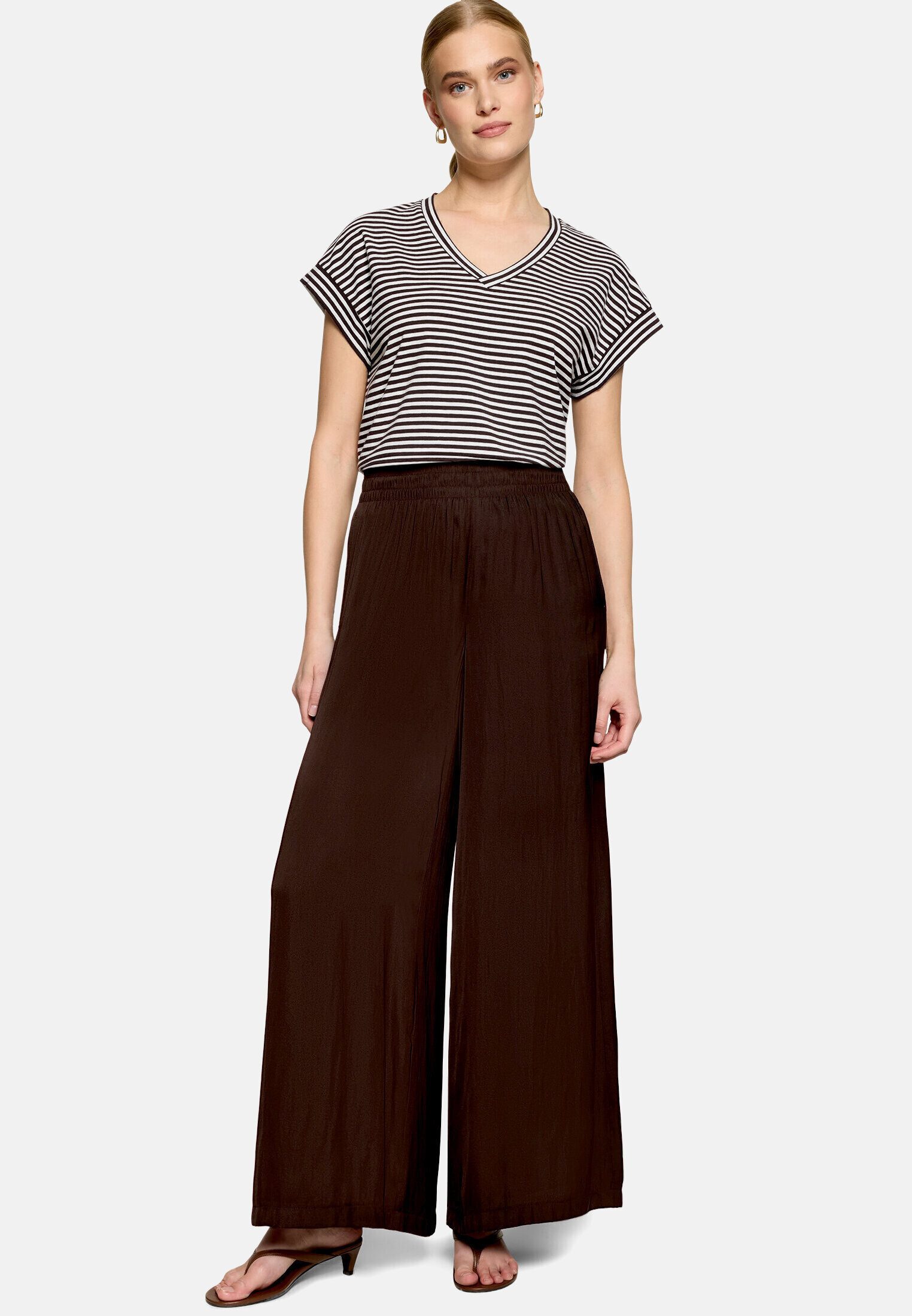 Zero Kurzarmshirt Damen mit V-Ausschnitt (1-tlg) Material