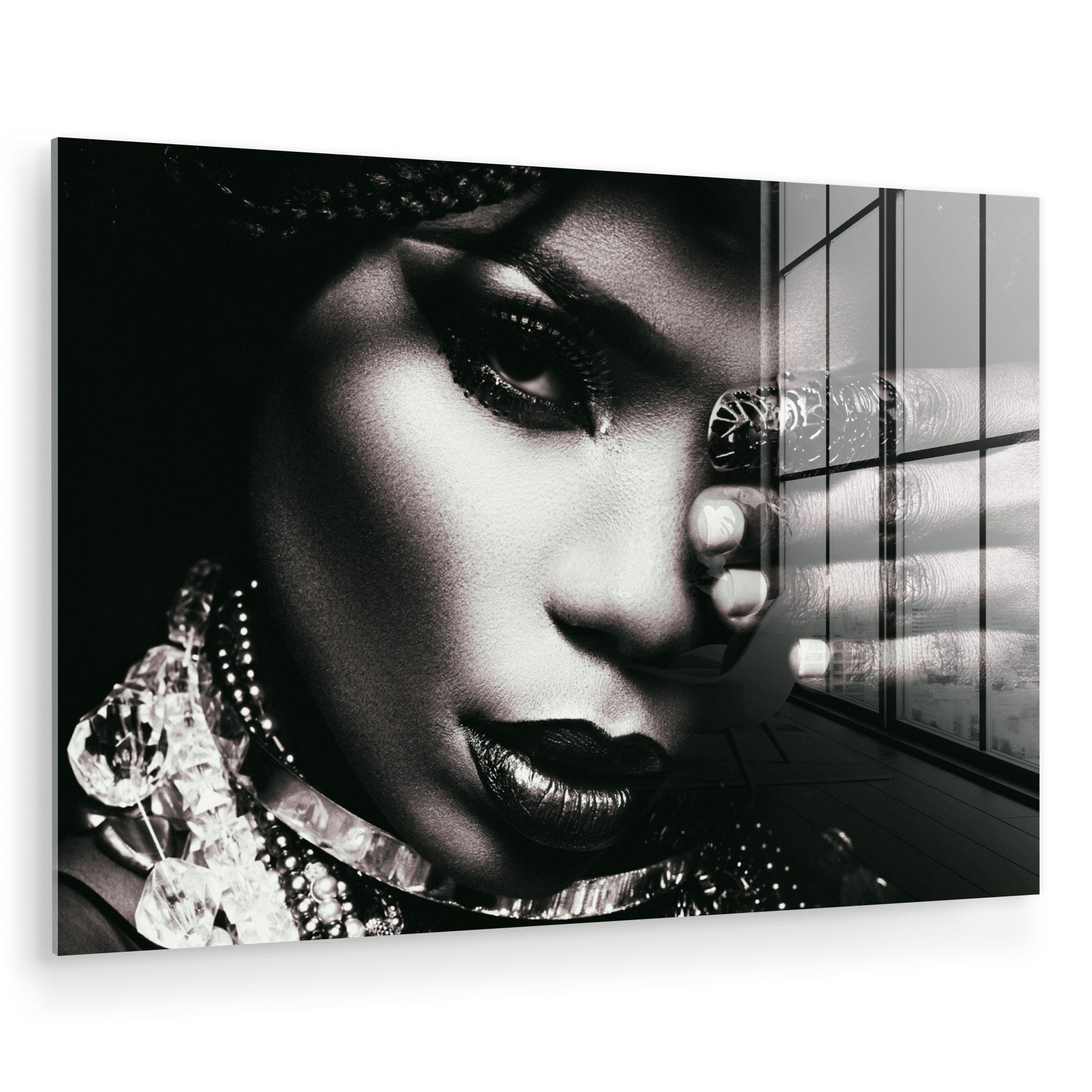 MuchoWow Acrylglasbild Frau - Schmuck - günstig online kaufen