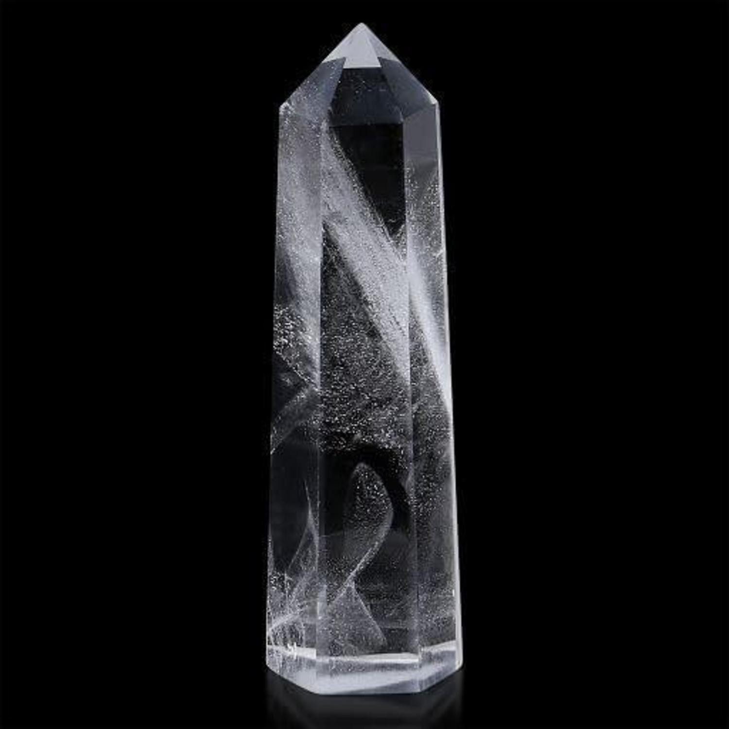 Edelstein Bergkristall Turm Groß Klarer Quarz Kristall Stab 9-10cm Hexagonal