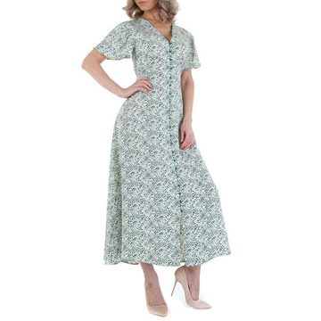 Ital-Design Sommerkleid Damen Freizeit Sommerkleid in Weiß